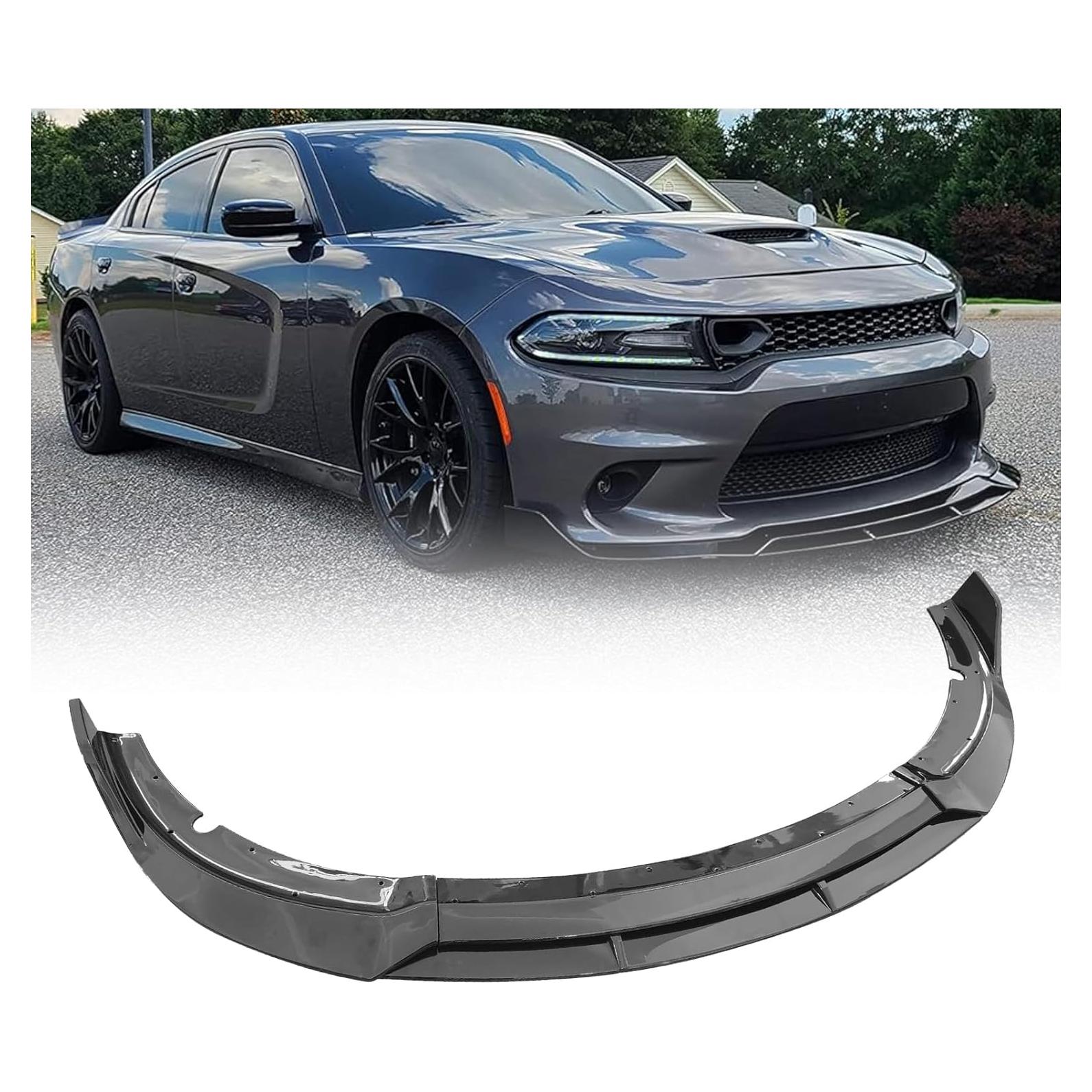 Labio de Parachoques Delantero Negro Brillante Dodge Charger 2015-2023