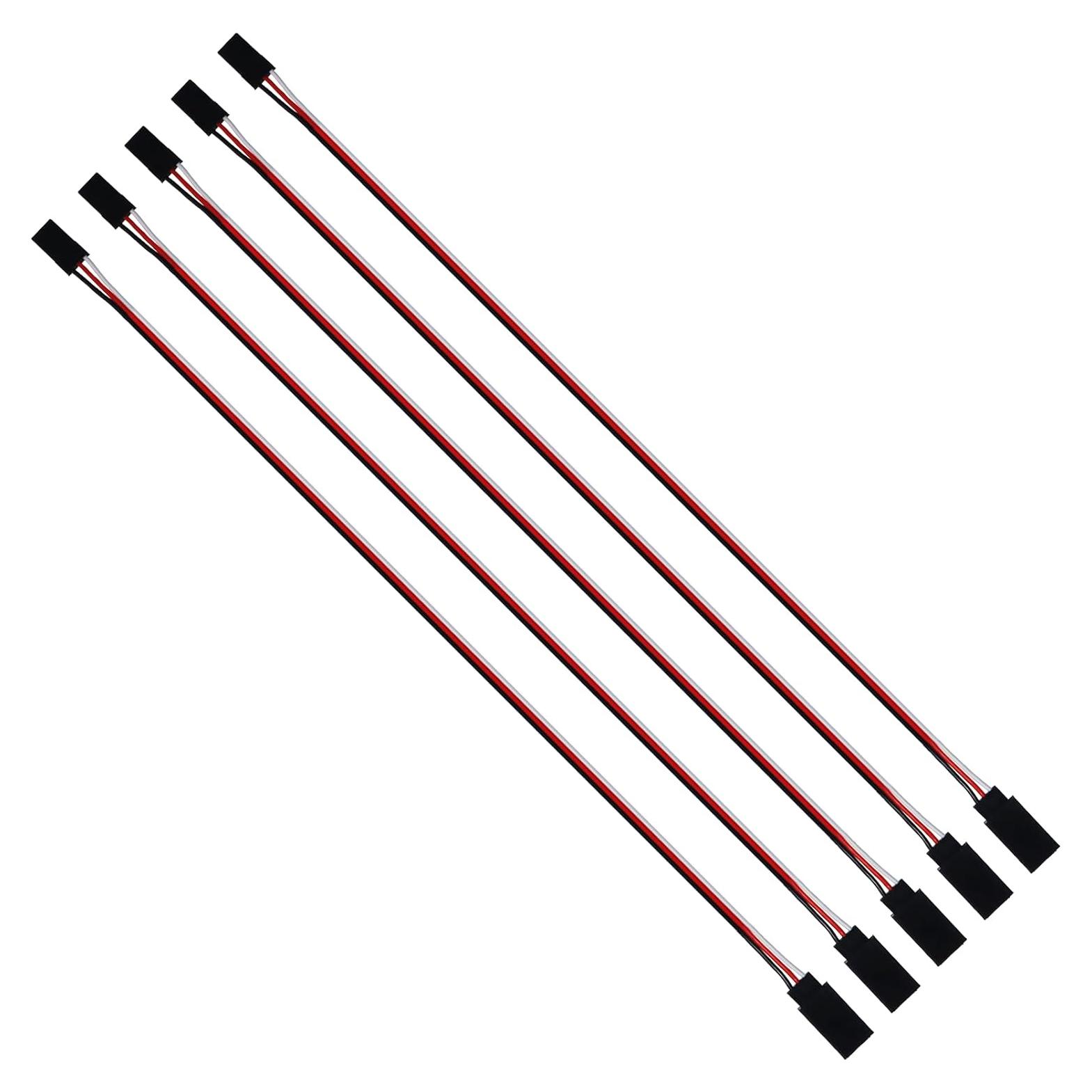 Cable de extensión de servo 3 pines Nvwadayu 30 cm 5 piezas