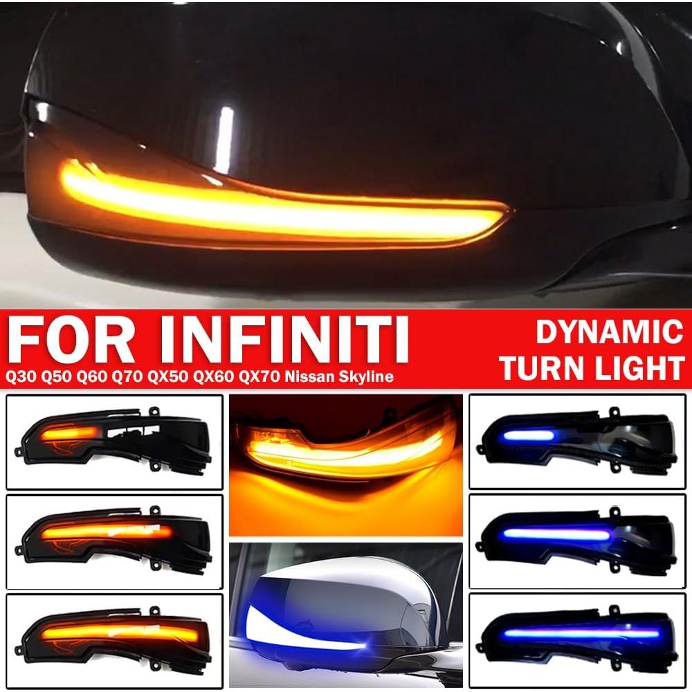 Luz de señal de giro LED Kakulkomen para Infiniti 2014-2019
