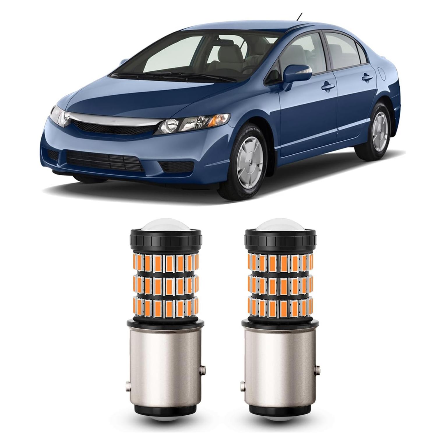 Bombillas LED Amarillo Ámbar 1157 MEALAM para Honda Civic