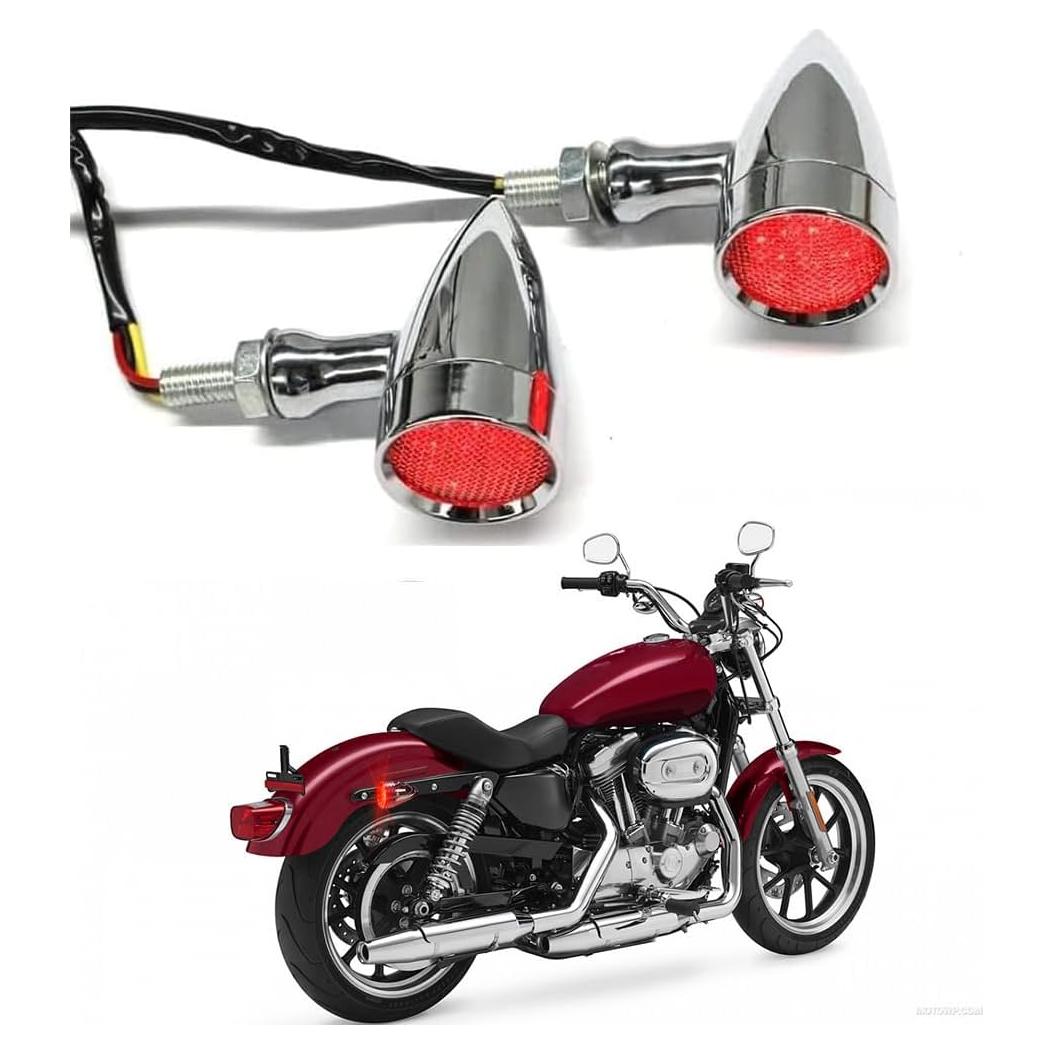 Luces de Giro LED DREAMIZER 15 LEDs Rojo Cromado 2 Unidades