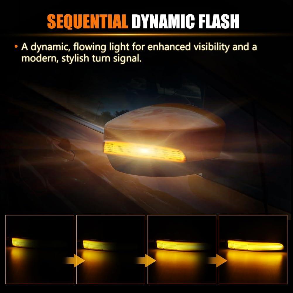 Luces LED Secuenciales de Espejo Lateral ATROVI para Ford