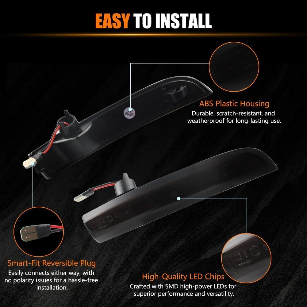 Luces LED Secuenciales de Espejo Lateral ATROVI para Ford