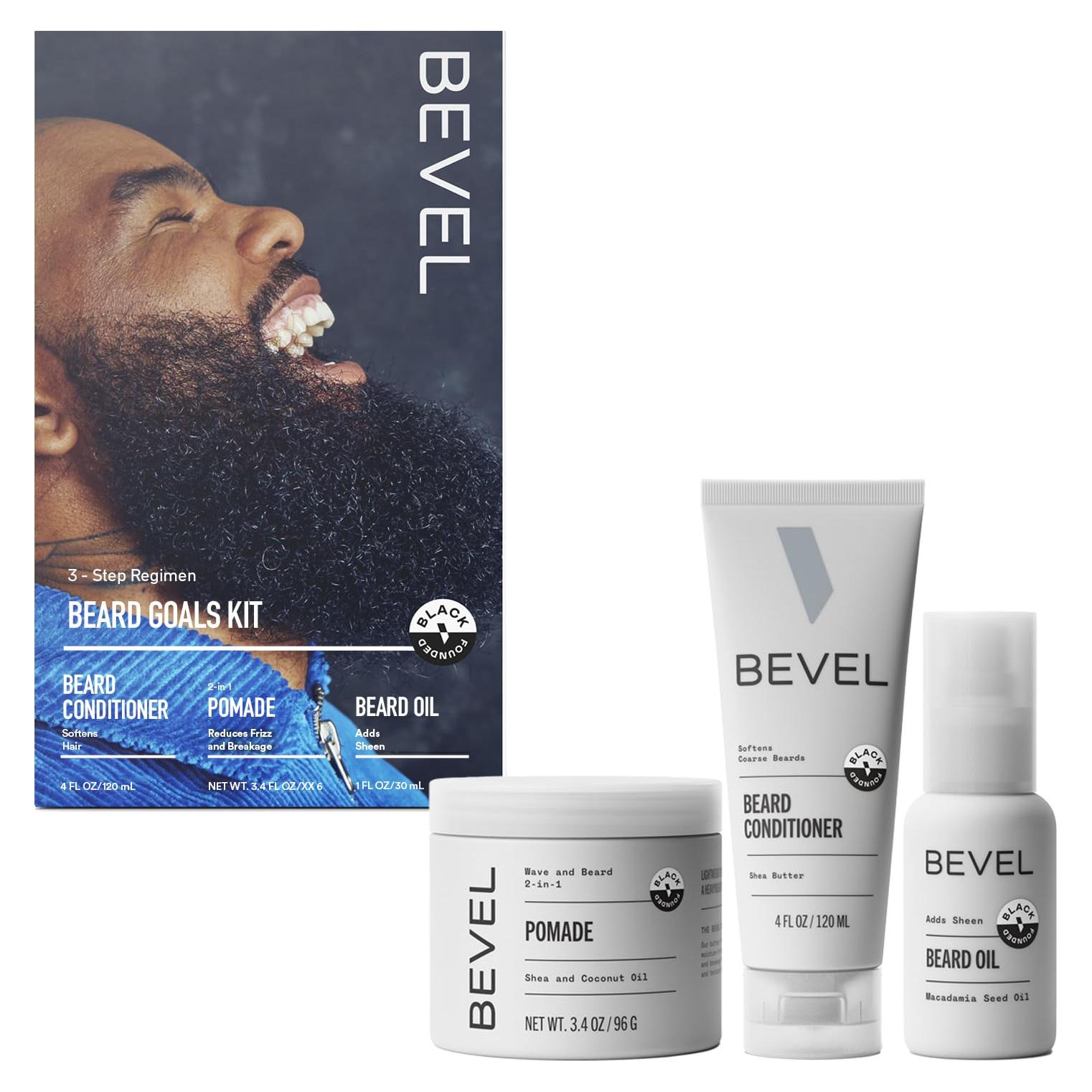 Kit Cuidado Barba Bevel - Acondicionador, Balsamo y Aceite