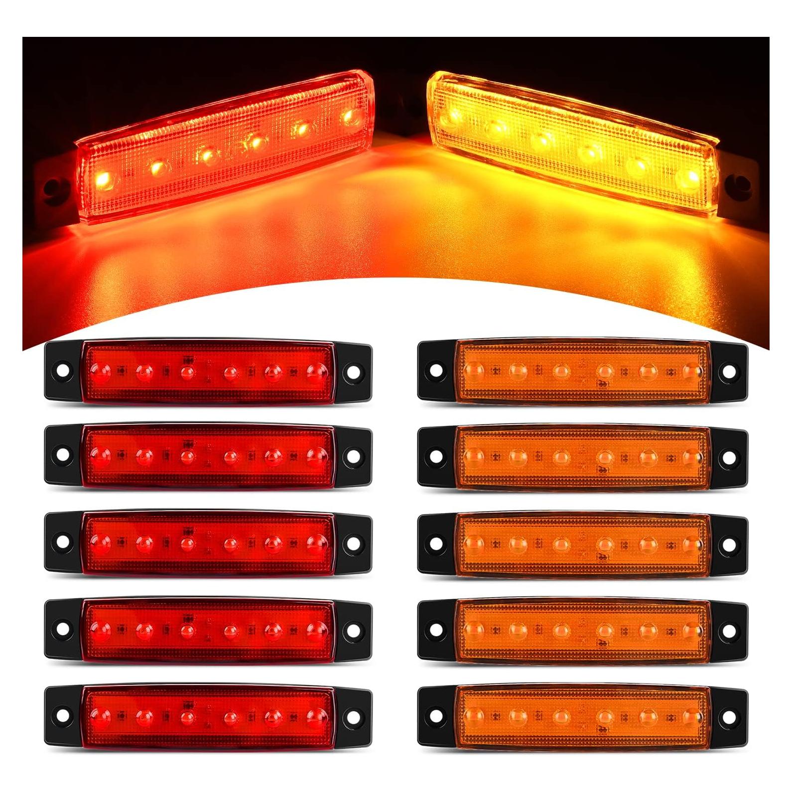 Luz de Marcador Lateral Nilight TL-80 9.7 cm 6 LED Ámbar/Rojo