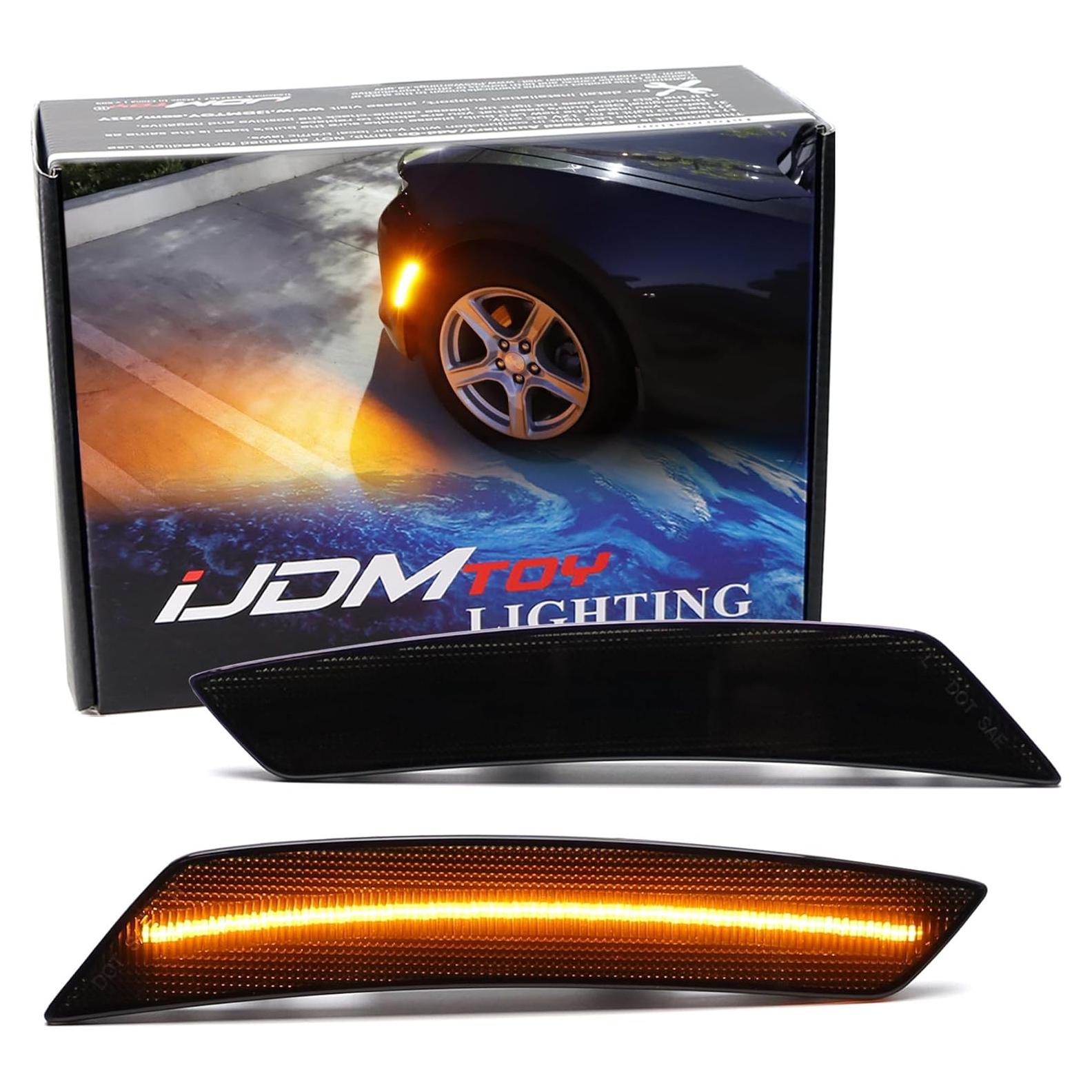 Kit de Luz de Marcador Lateral LED iJDMTOY 36-SMD Ámbar para Chevrolet Equinox 2022-2024