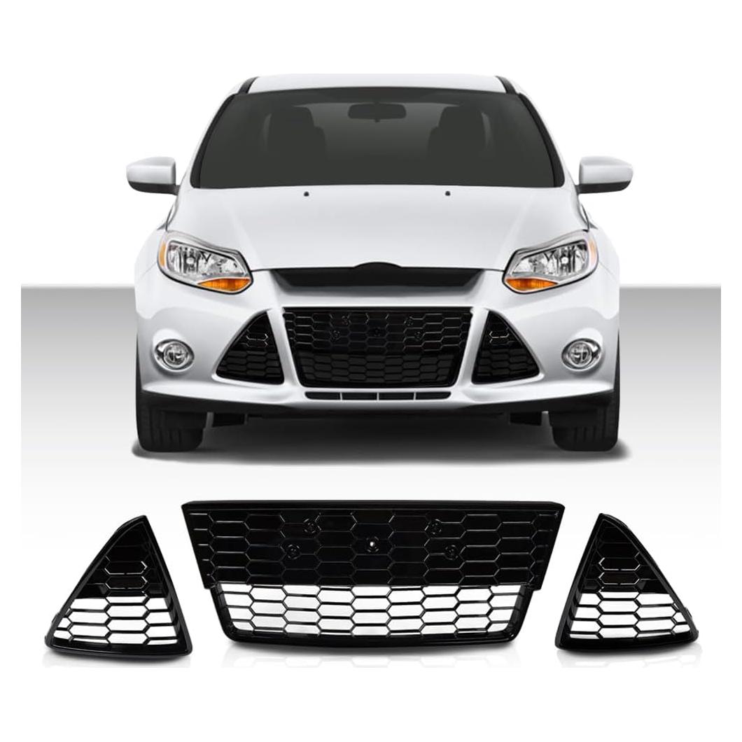Rejilla Inferior PIT66 para Ford Focus 2012-2014 Modelos S y SE