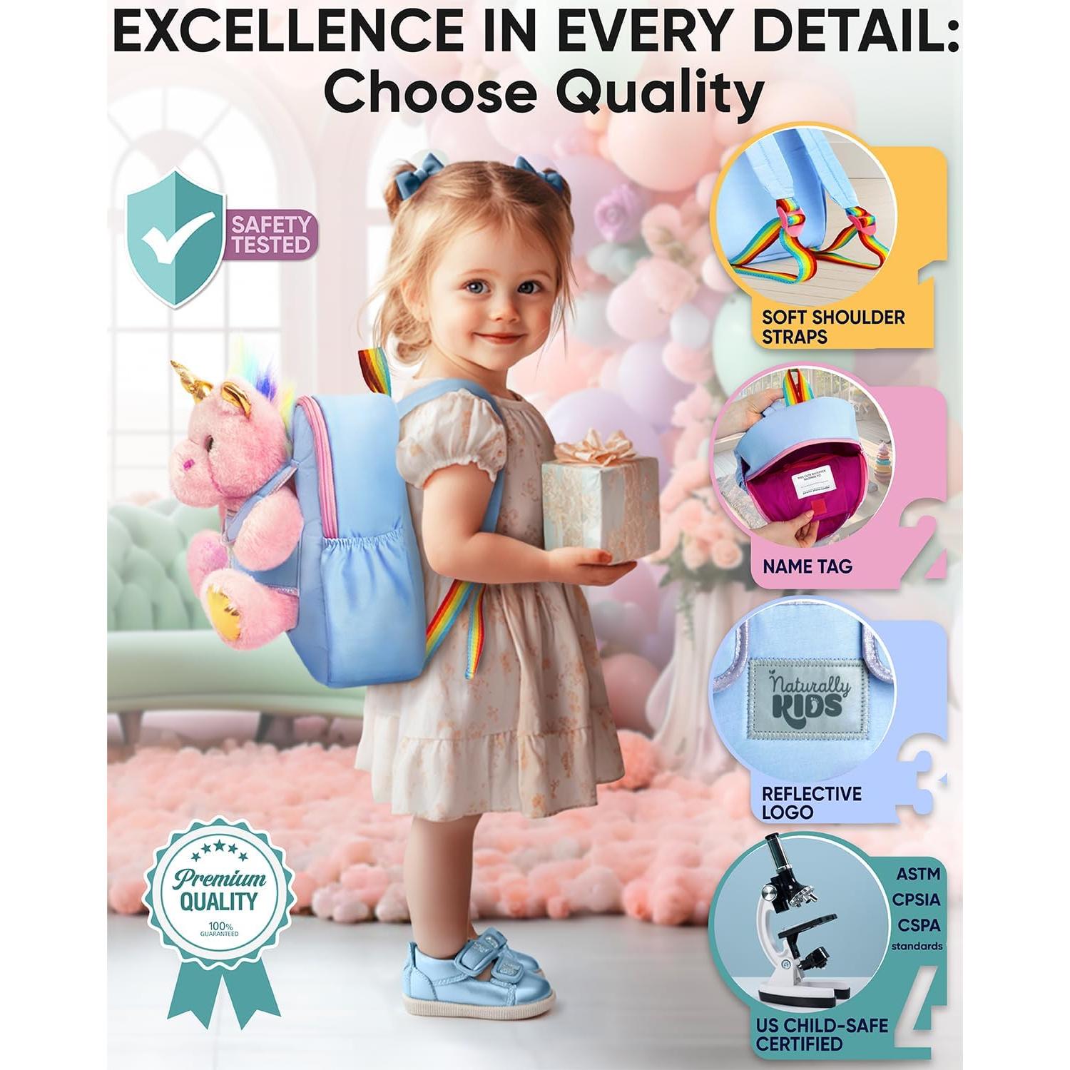 Mochila Unicornio Rosa Naturally KIDS 25x20x8 cm