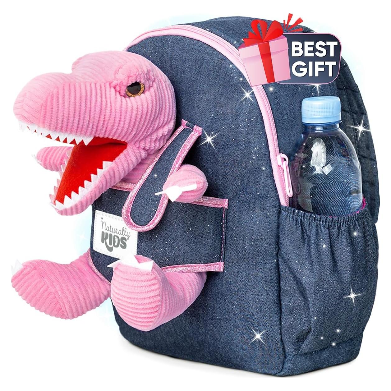 Mochila Dinosaurio Rosa Naturally KIDS 29x25x9 cm