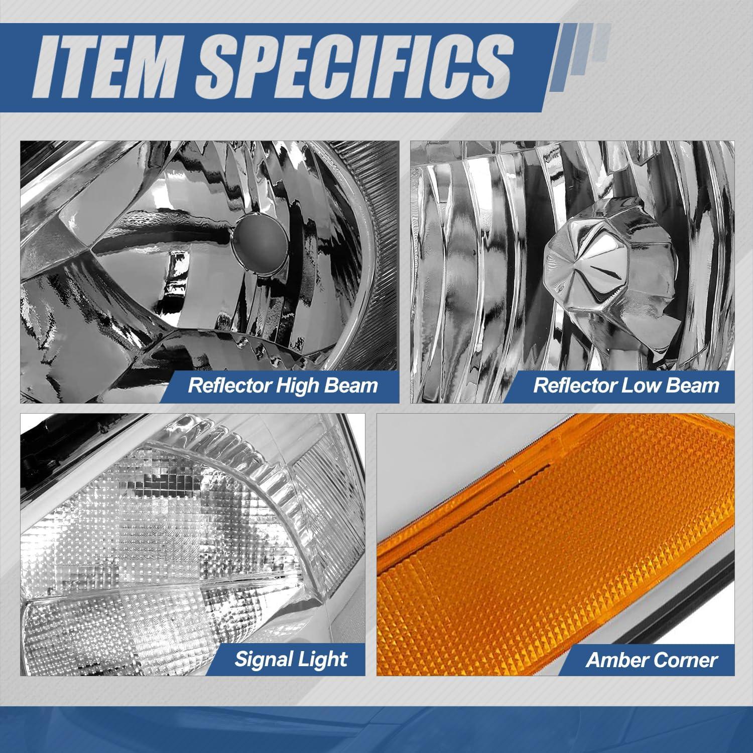 Conjunto de Faros Halógenos Auto Dynasty para Honda Accord 2003-2007