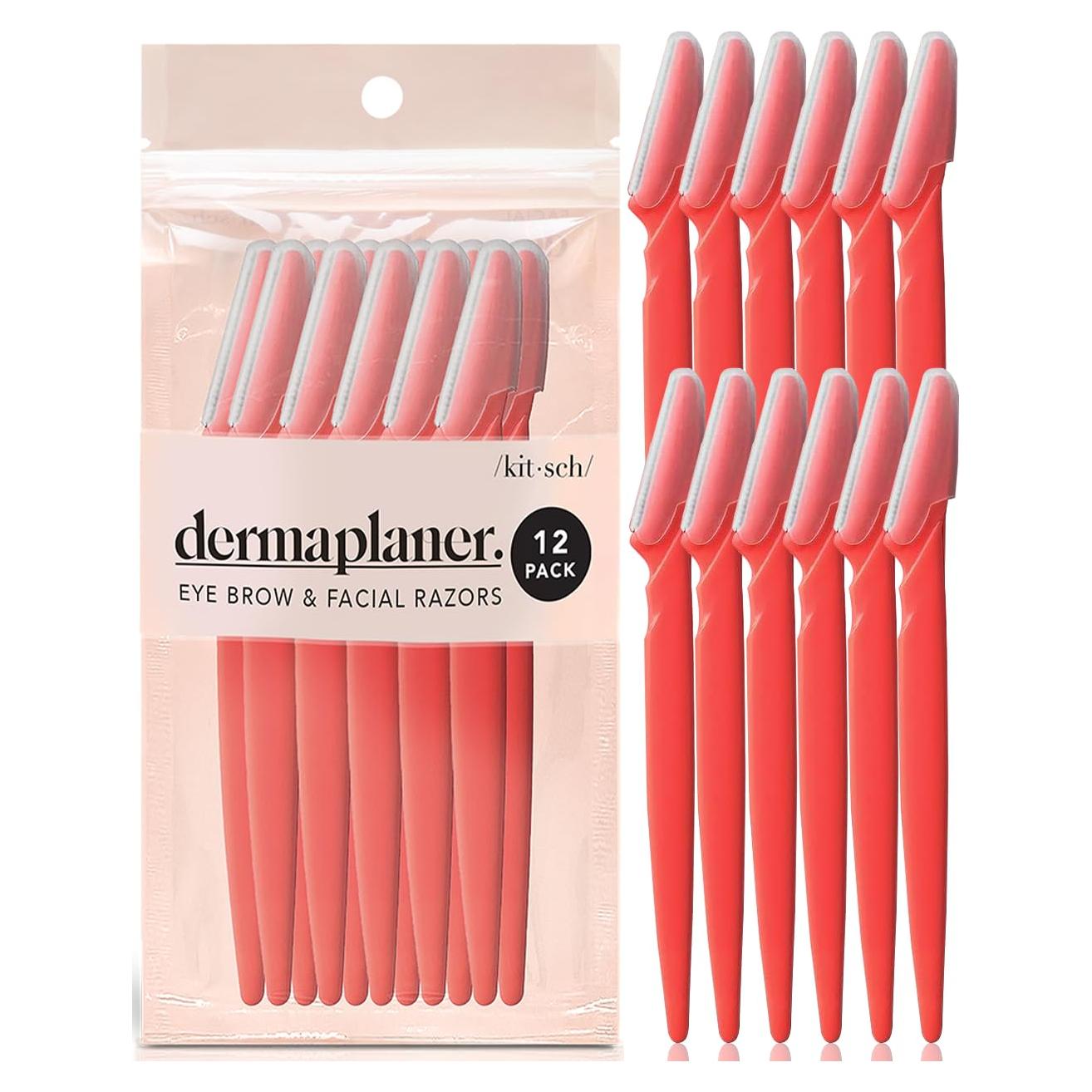 Navajas Dermaplaning Kitsch - 12 Piezas para Vello Facial