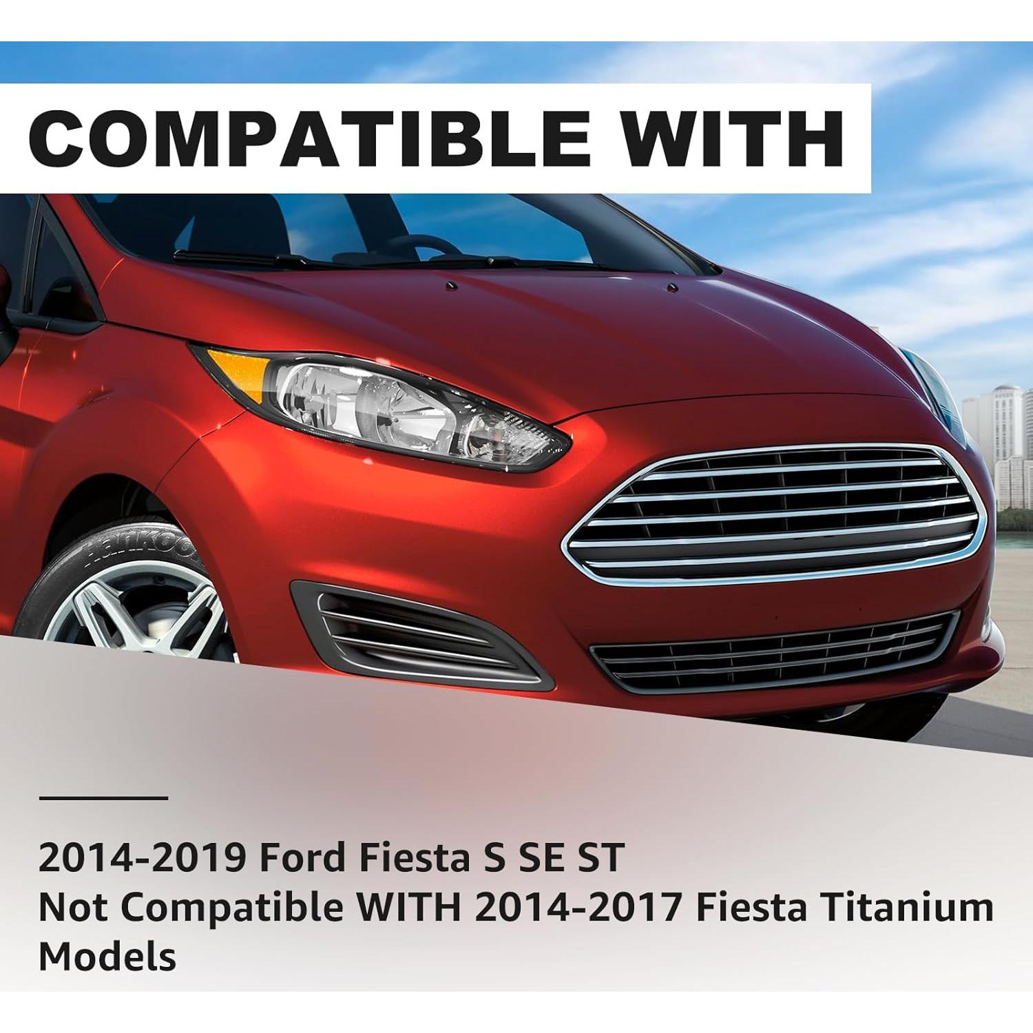 Faros Reemplazo Cromados Reinko para Ford Fiesta 2014-2019