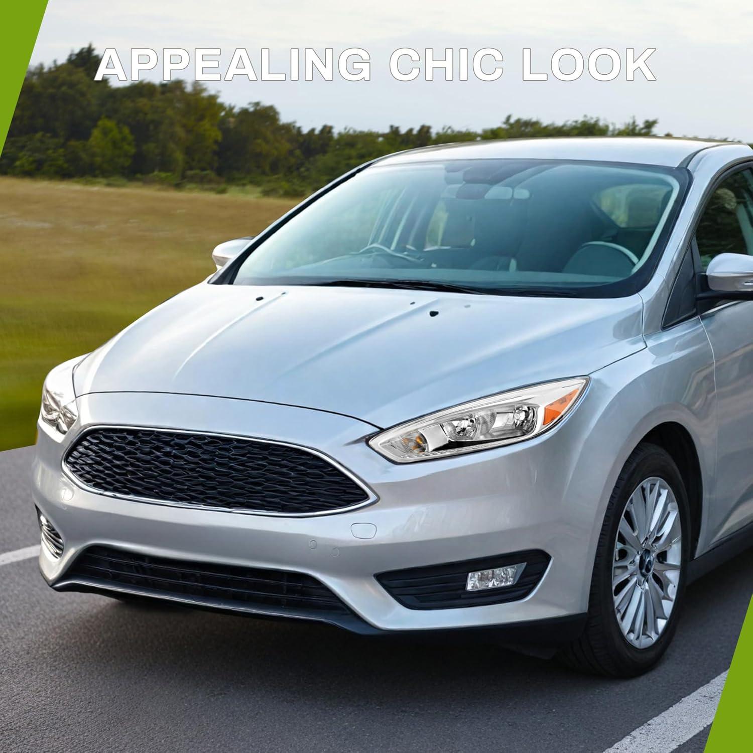 Faros AUTOSAVER88 para Ford Focus 2015-2018, carcasa cromada