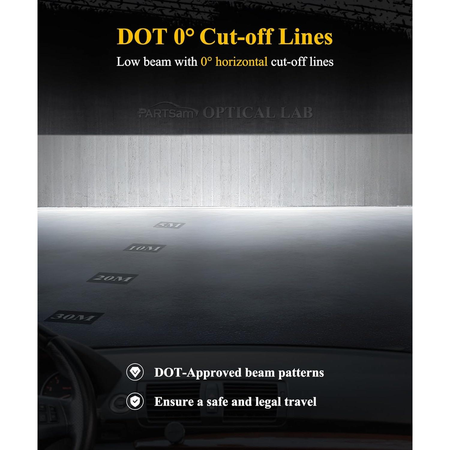 Faros LED Completo Par Partsam para Ram 1500/2500/3500 2009-2018