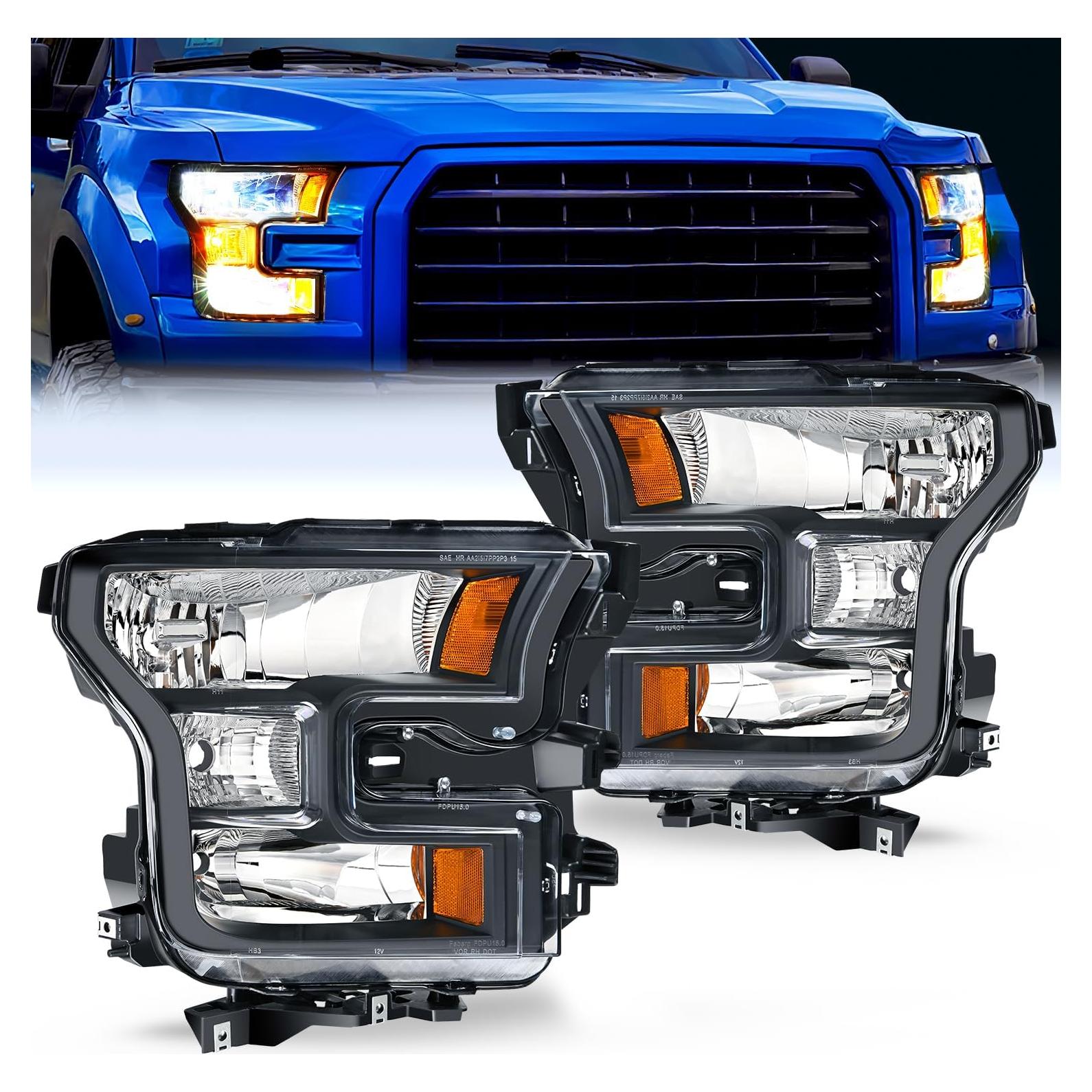 Faros Nilight para Ford F-150 2015-2017 Carcasa Negra
