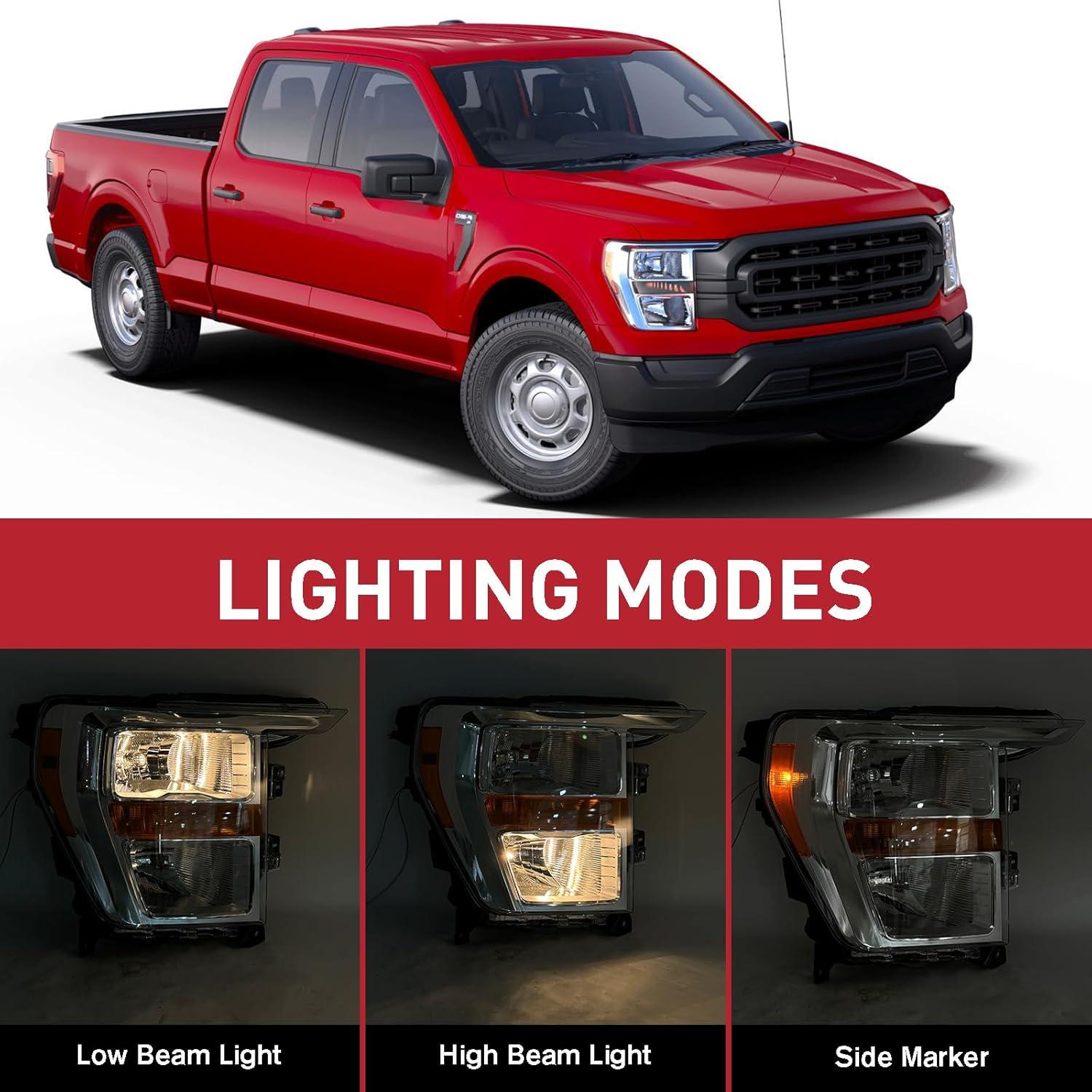 Faros halógenos Duolctrams OEM Ford F150 2021-2023 lado derecho