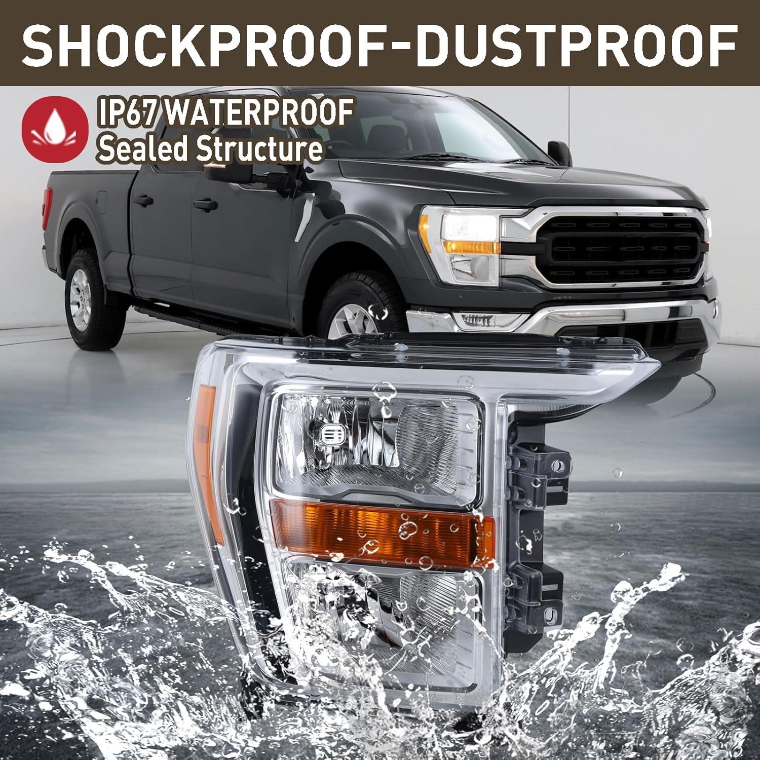 Faros halógenos Duolctrams OEM Ford F150 2021-2023 lado derecho