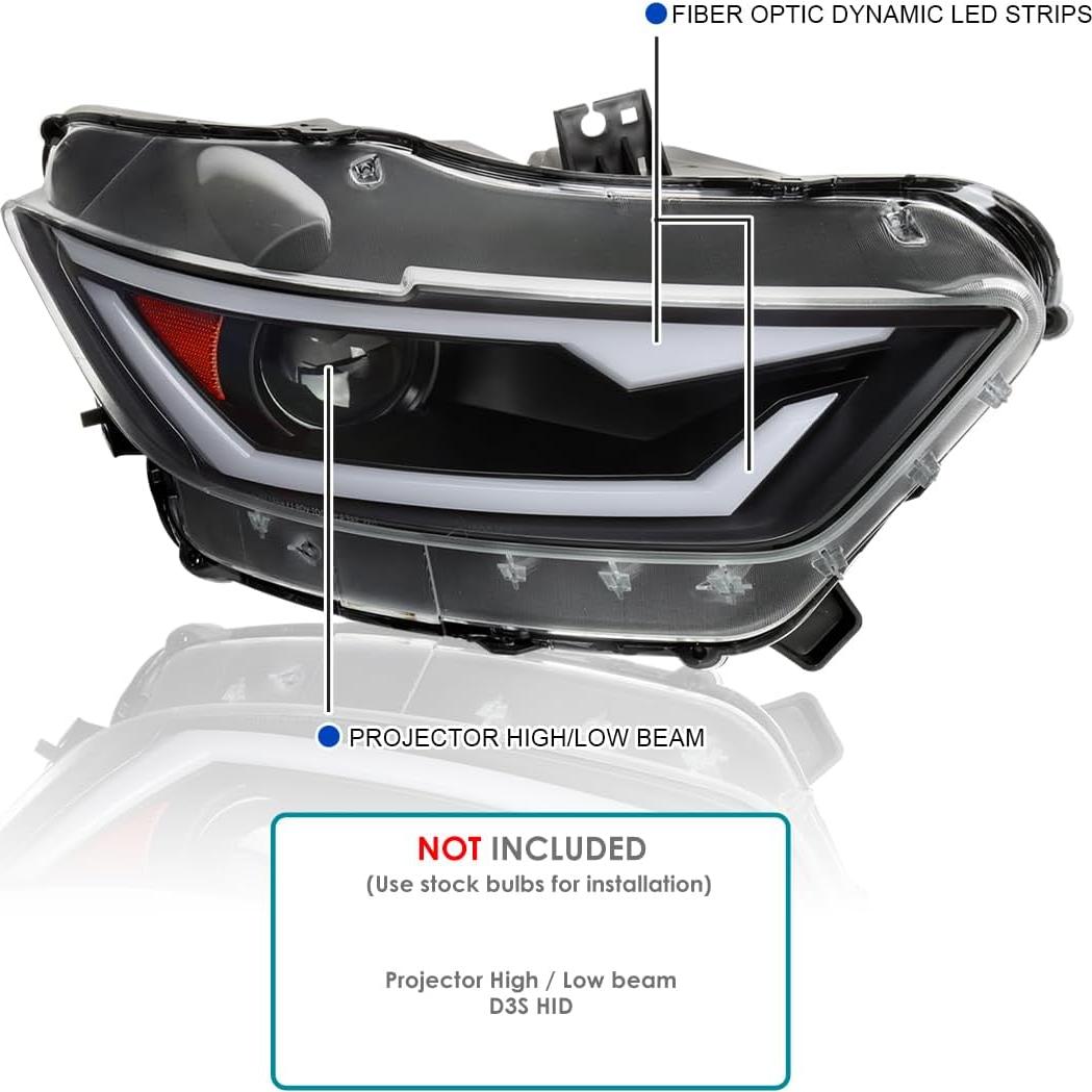 Faros Proyector Spec-D Tuning con LED para Ford Mustang 2015-2020