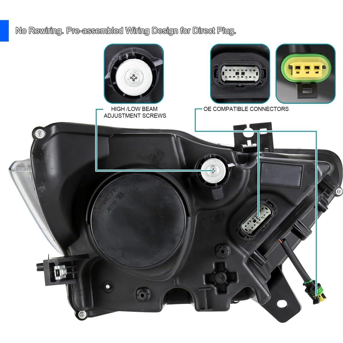 Faros Proyector Spec-D Tuning con LED para Ford Mustang 2015-2020