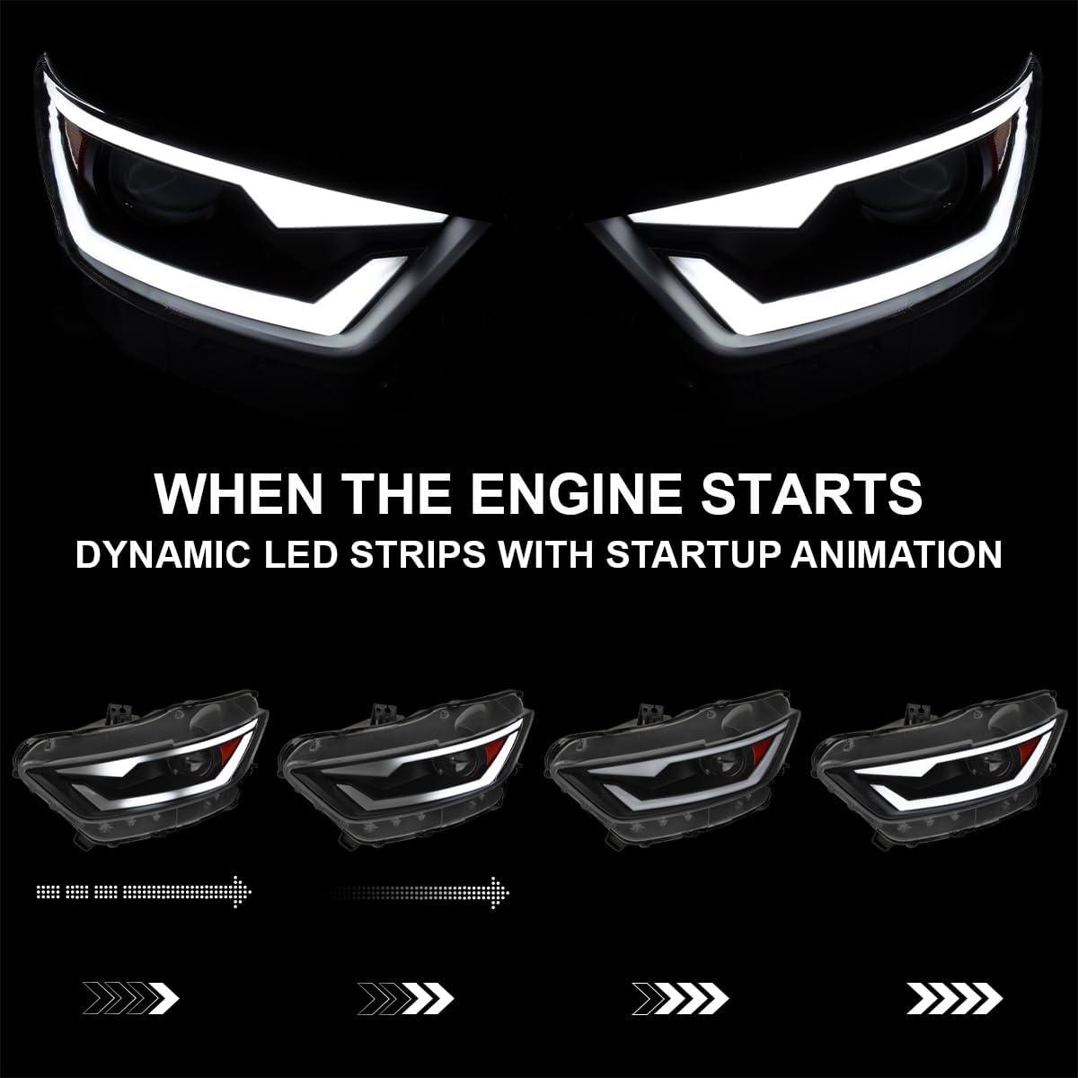 Faros Proyector Spec-D Tuning con LED para Ford Mustang 2015-2020