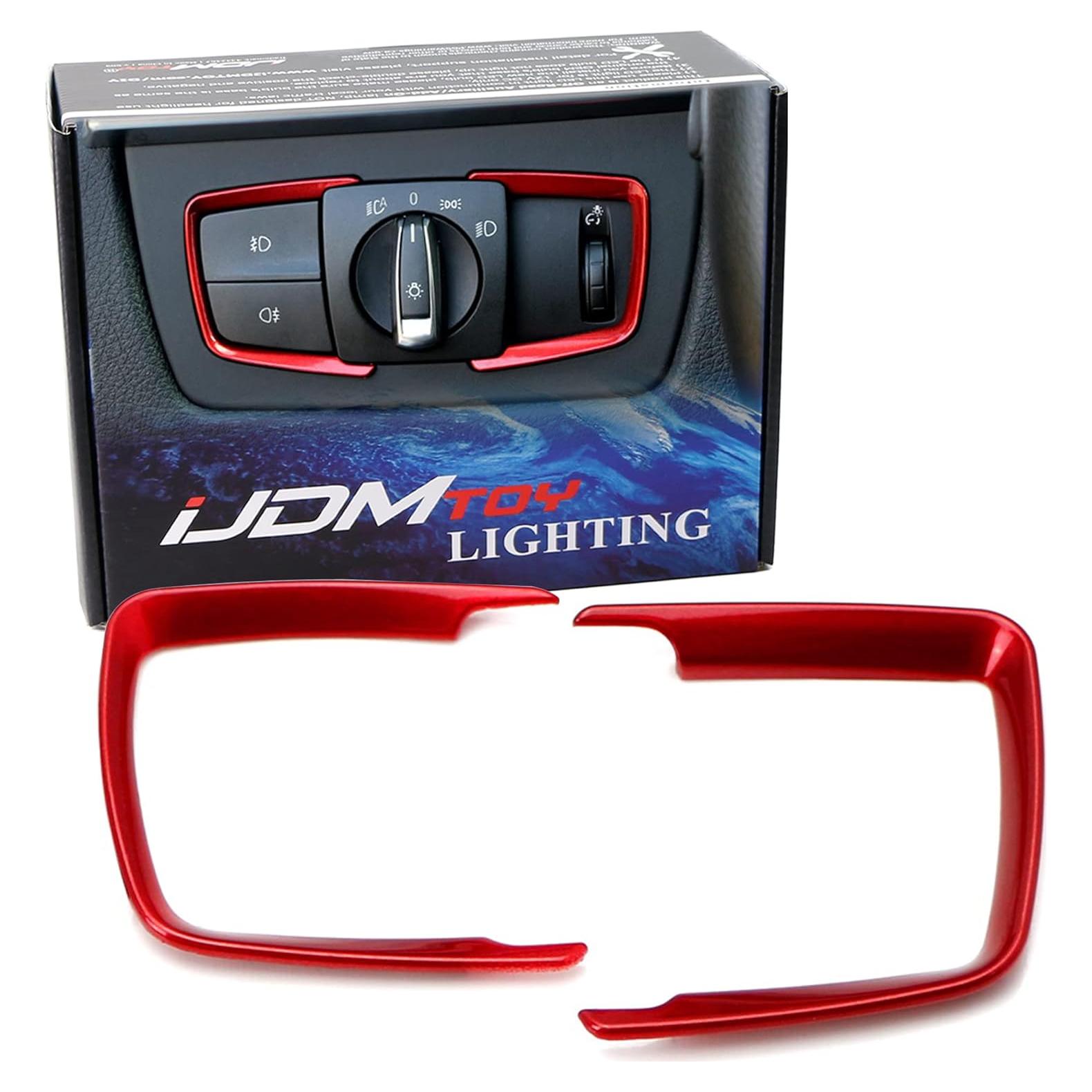 Decoración Interruptor Luz Rojo iJDMTOY para BMW 2 3 4 Series