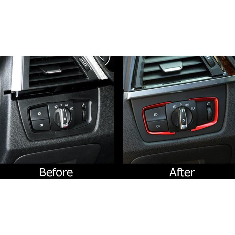 Decoración Interruptor Luz Rojo iJDMTOY para BMW 2 3 4 Series