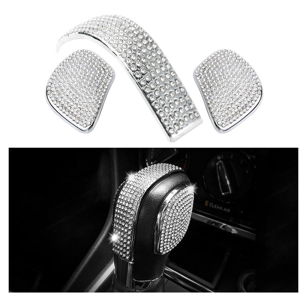 Cubiertas de Pomo de Cambio 1797 para VW Jetta Passat Tiguan Plata - 3 Piezas