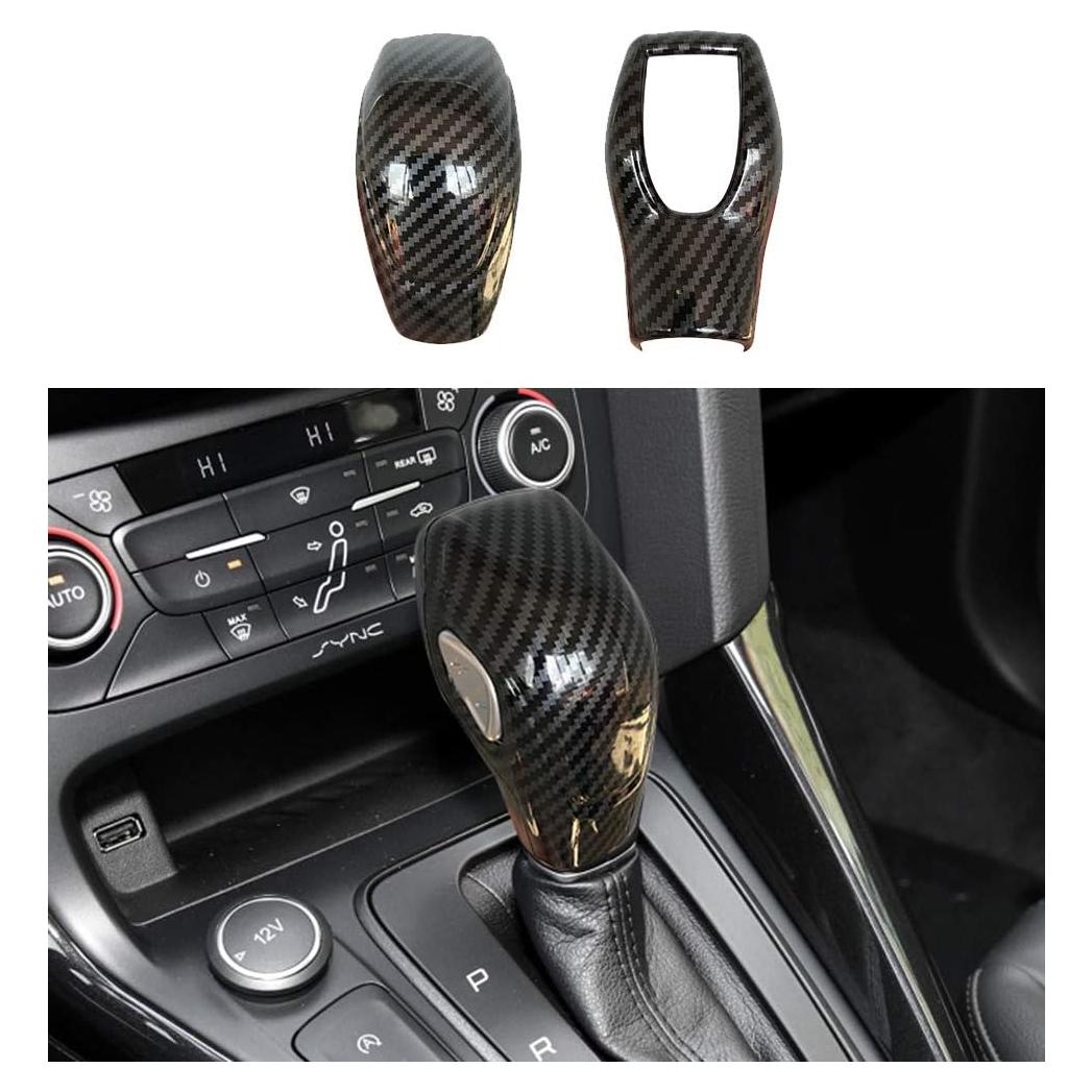 Cubierta Pomo Cambio Marcha Ruihe Fibra Carbono para Ford