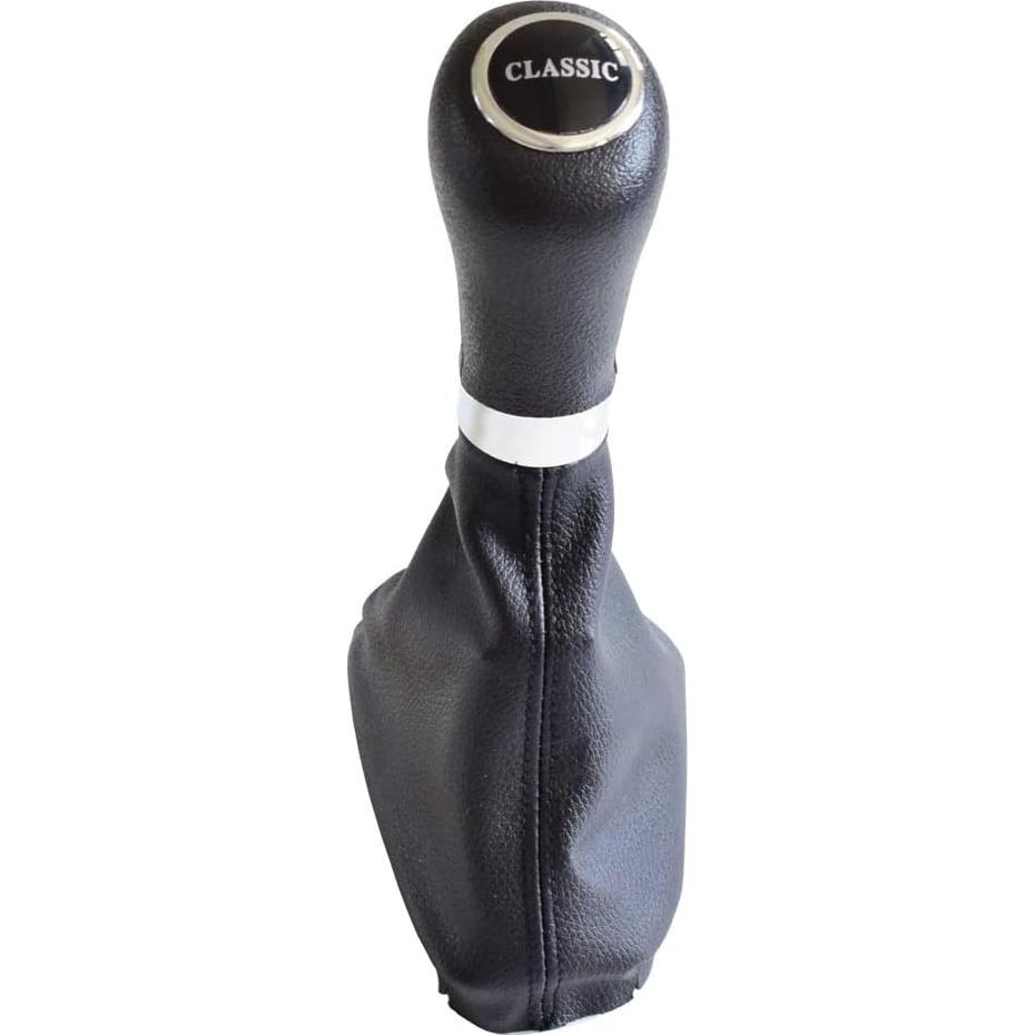 Automatic Gear Shift Knob Lever with Gaiter Boot Leather Cover for Mercedes-Ben-z C Class W203 W209 Classic Avantgarde Elegance (Classic)