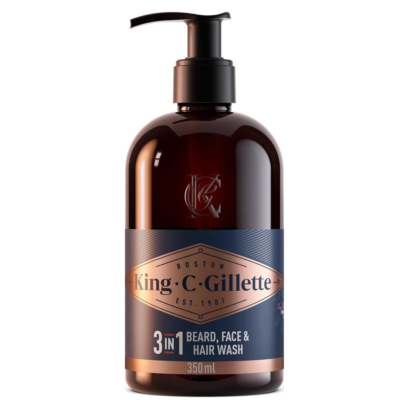Lavado de Barba y Cara King C. Gillette 311 ml Aceite Argán