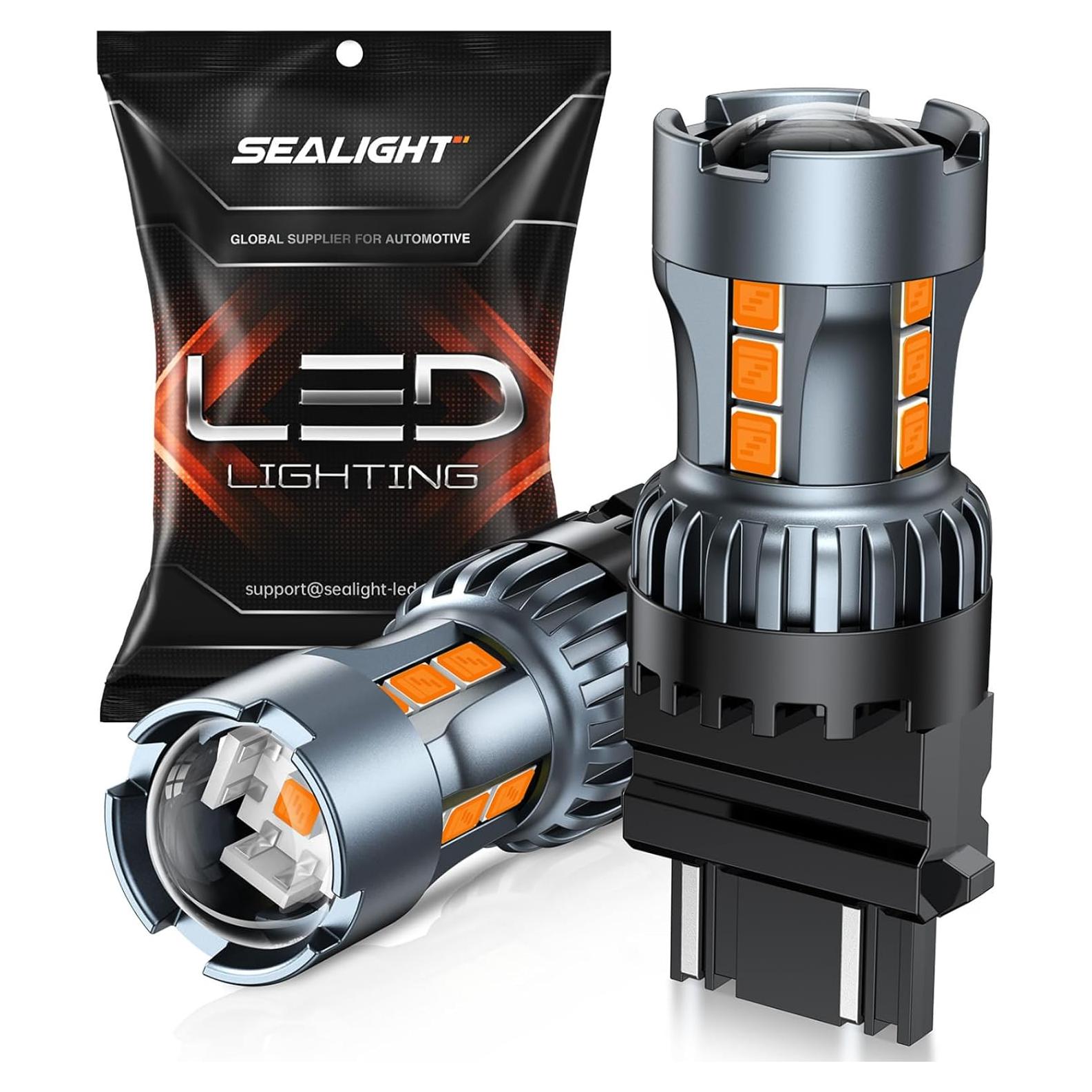 Bombilla LED 3157 SEALIGHT Ámbar 600% Brillo 50000 Horas