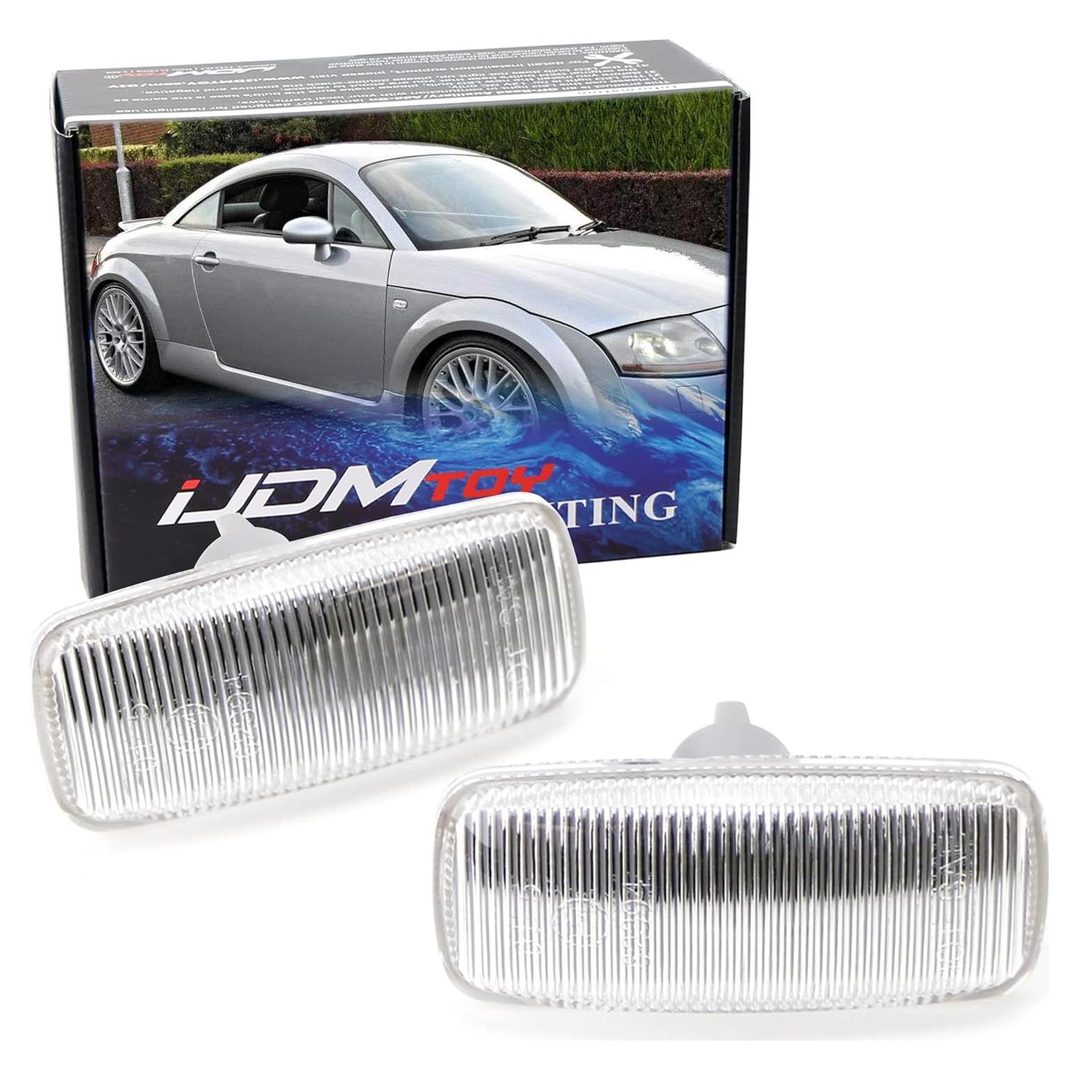 Carcasa Lámpara Marcador Lateral iJDMTOY Claro Audi A4 A6 A8 TT