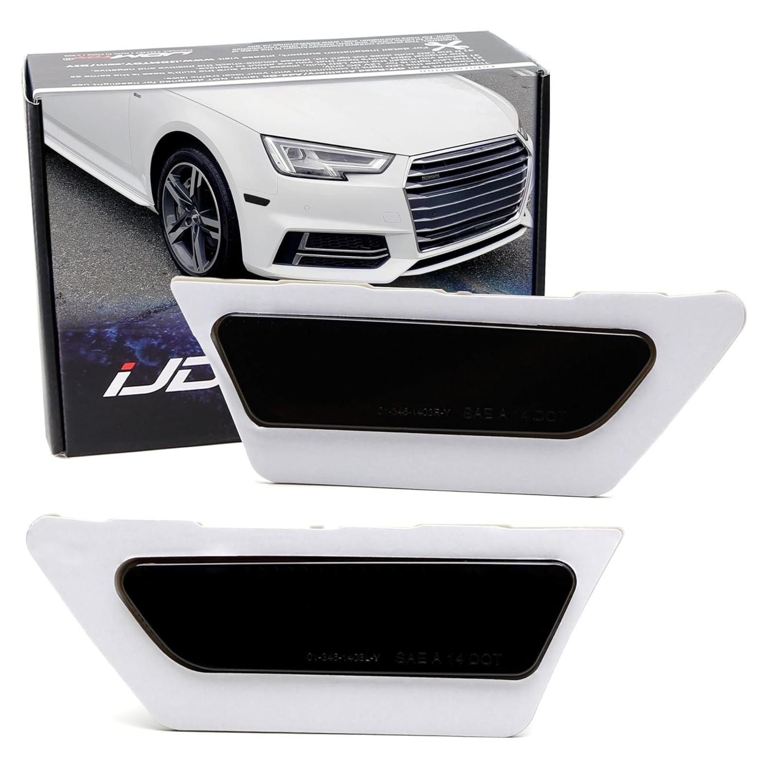 Marcadores Laterales Ahumados iJDMTOY para Audi A4/S4 2017-2018