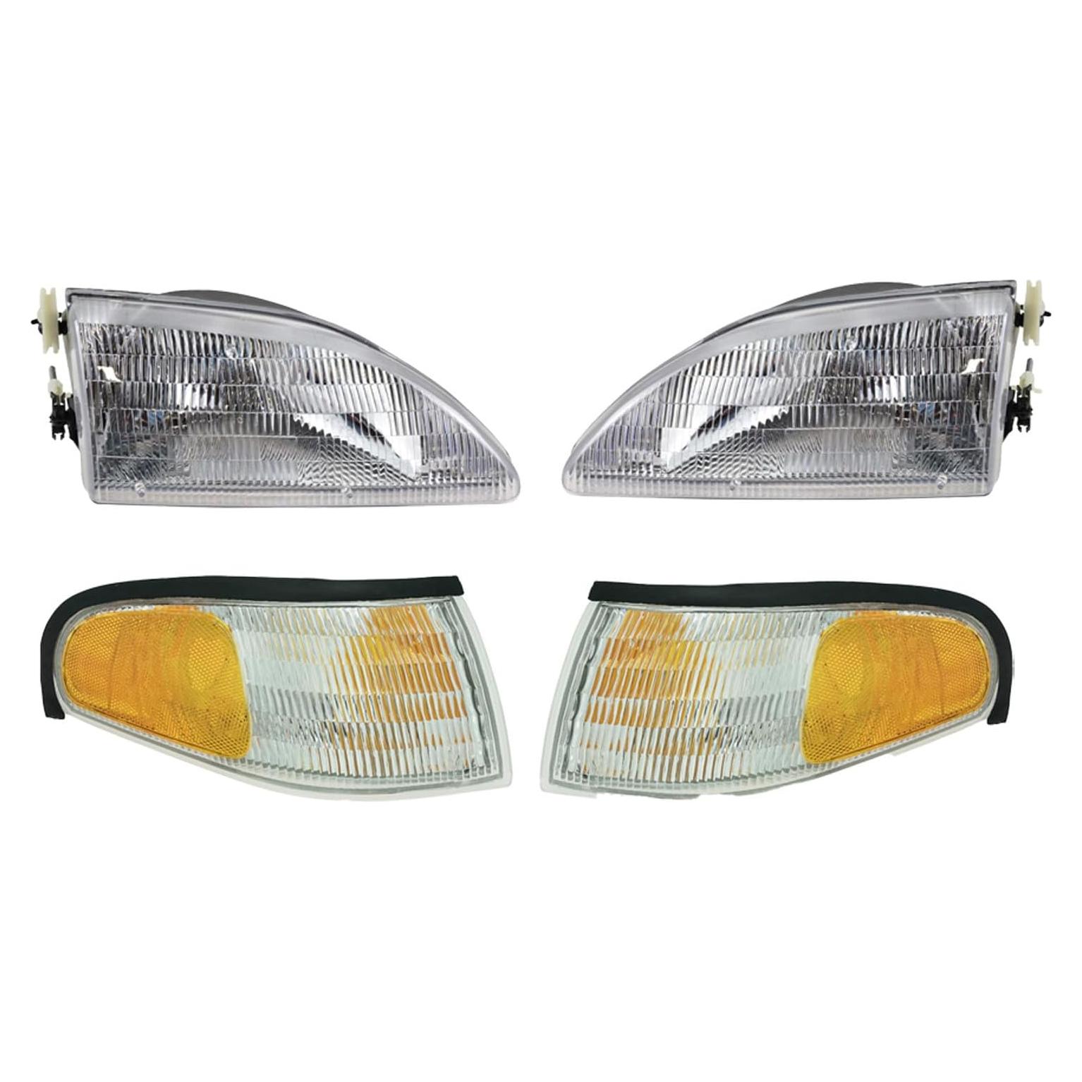 Juego de Faros y Luces de Esquina AM Autoparts para Ford Mustang 94-98