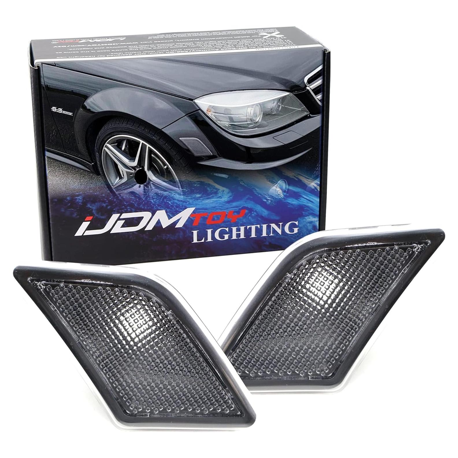 Carcasa Lámpara Marcadora Lateral iJDMTOY Humo para Mercedes W204