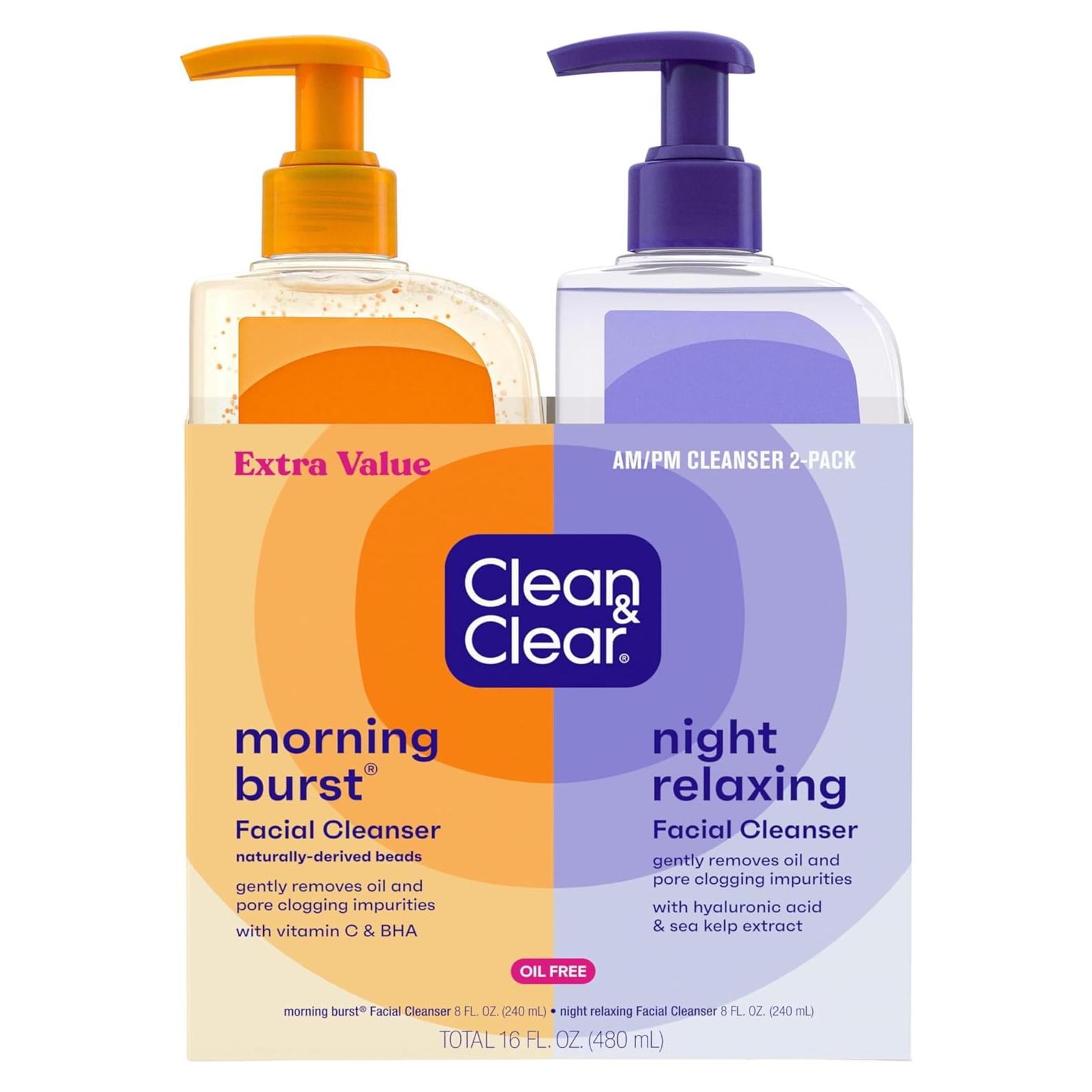 Clean & Clear Paquete 2 Limpiadores Faciales 240 ml