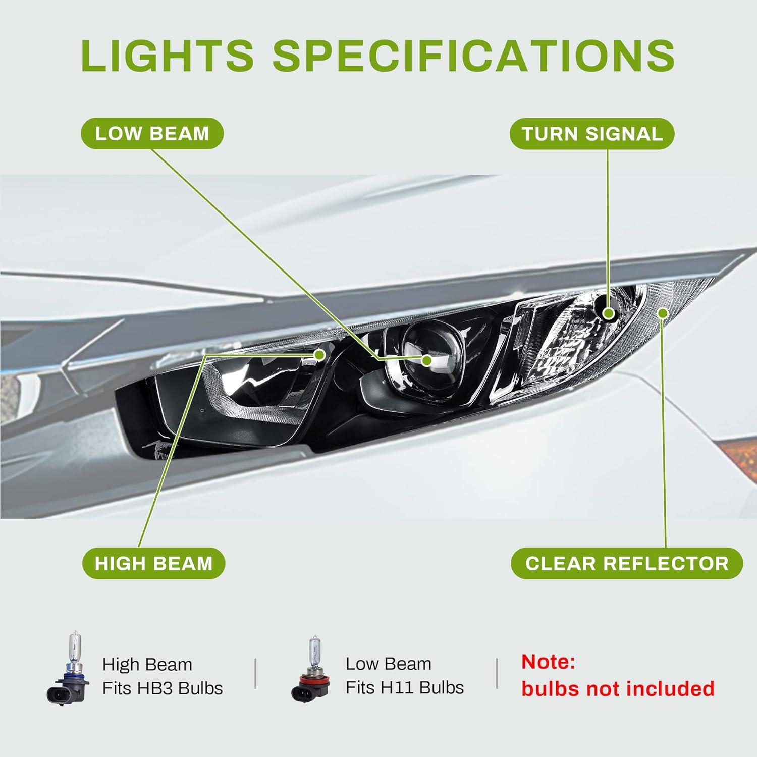 Faros Proyector LED DRL AUTOSAVER88 para Civic 2016-2021