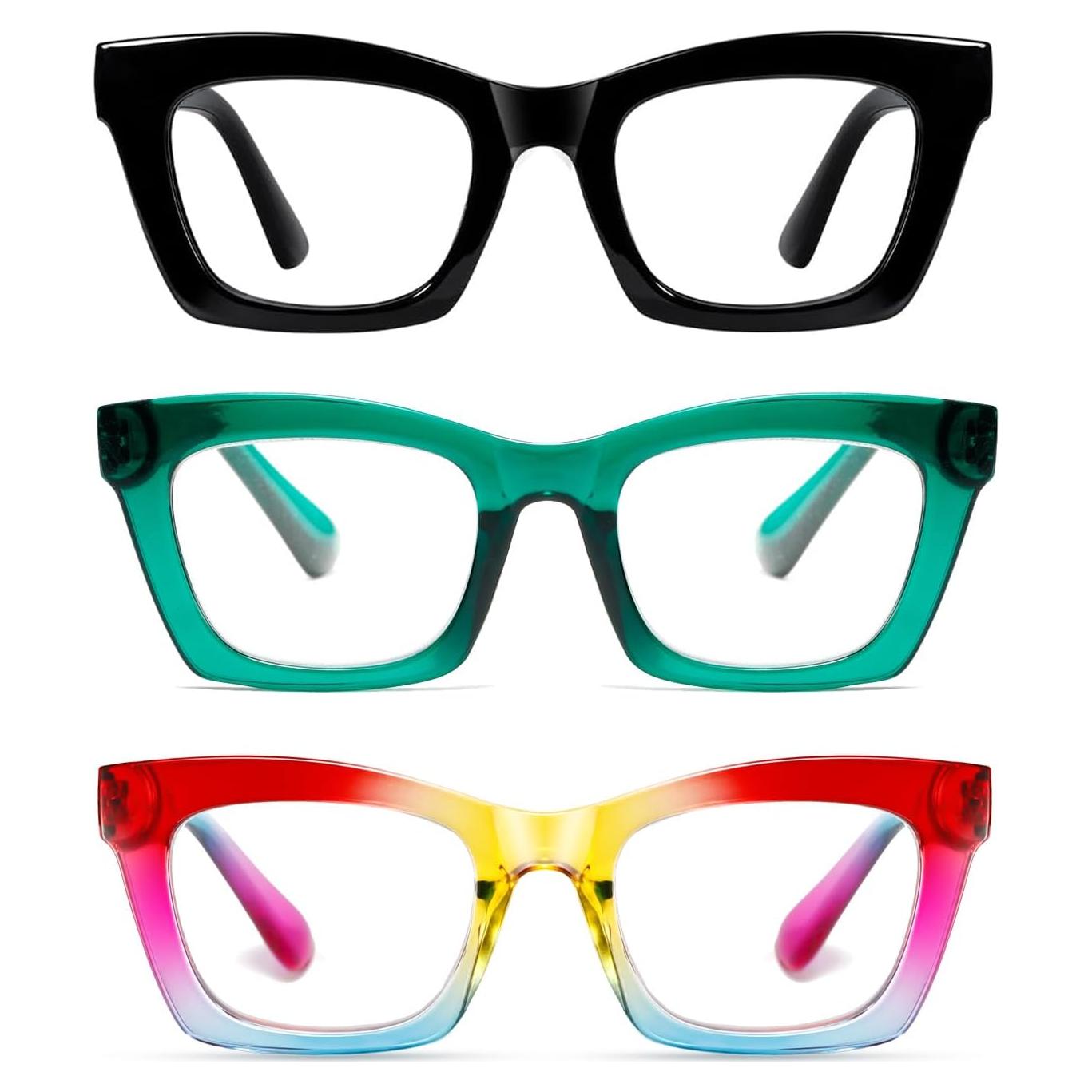 Gafas de Lectura Hubeye Estilo Oprah con Bloqueo Luz Azul +3.5