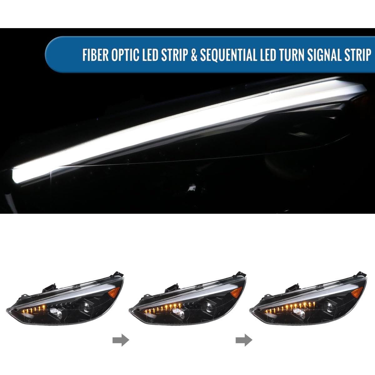Faros Proyectores LED Ronnin para Ford Focus 2015-2018
