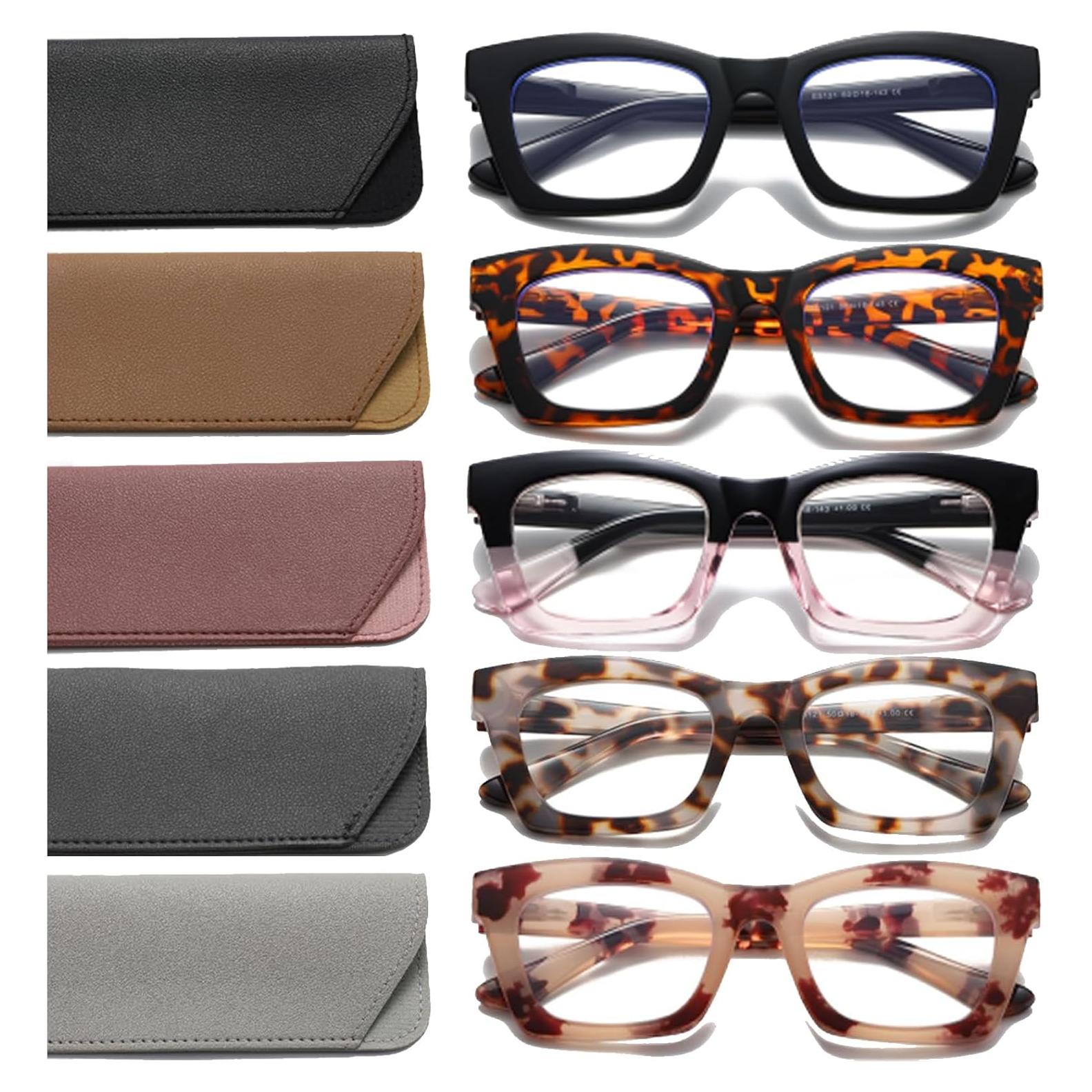 Gafas de Lectura Hubeye 5 Pares +3.5 Dioptrías Anti-Luz Azul