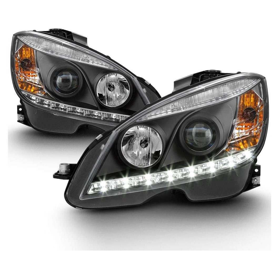 Faro Proyector LED Negro ACANII para Mercedes Benz W204 2008-2011