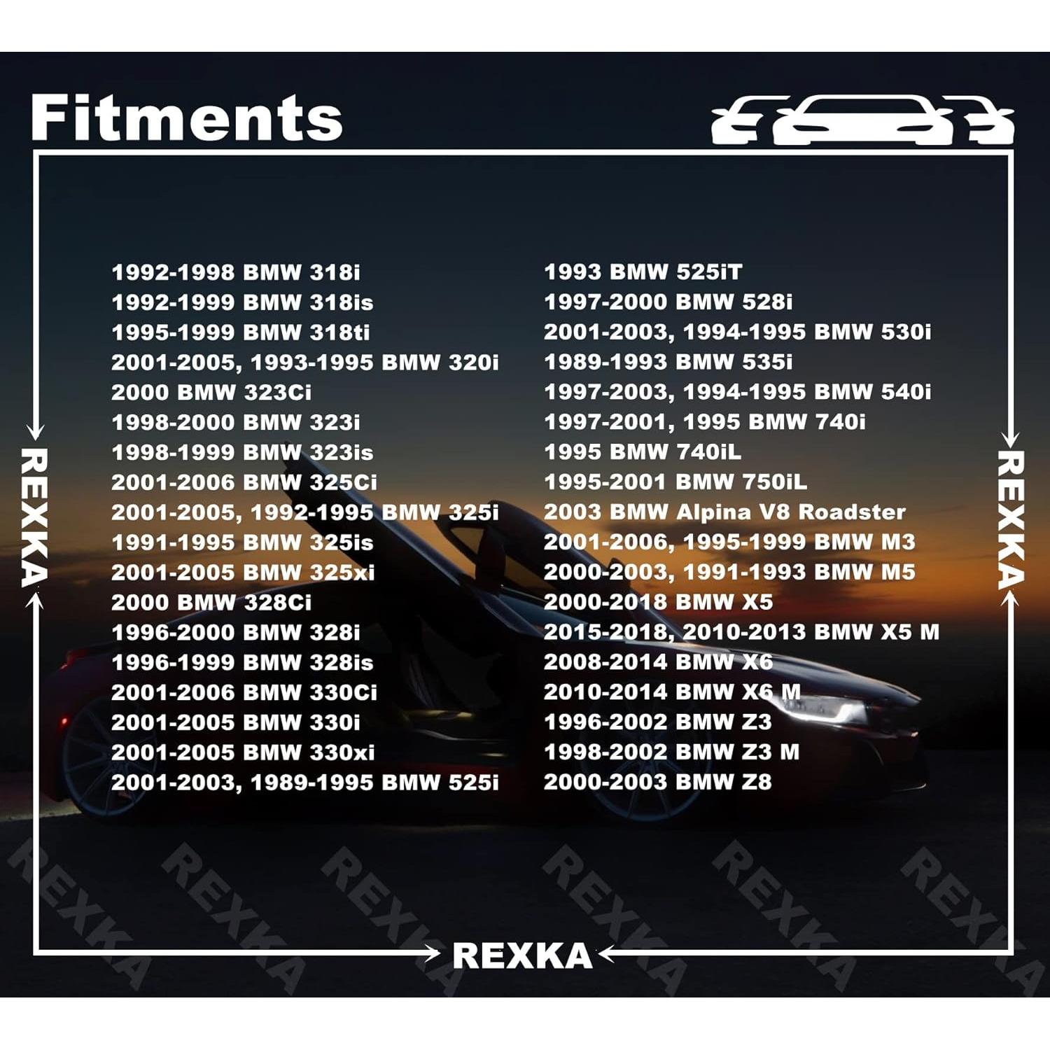 Clips de Panel de Puerta Rexka 50pcs Nylon Blanco BMW