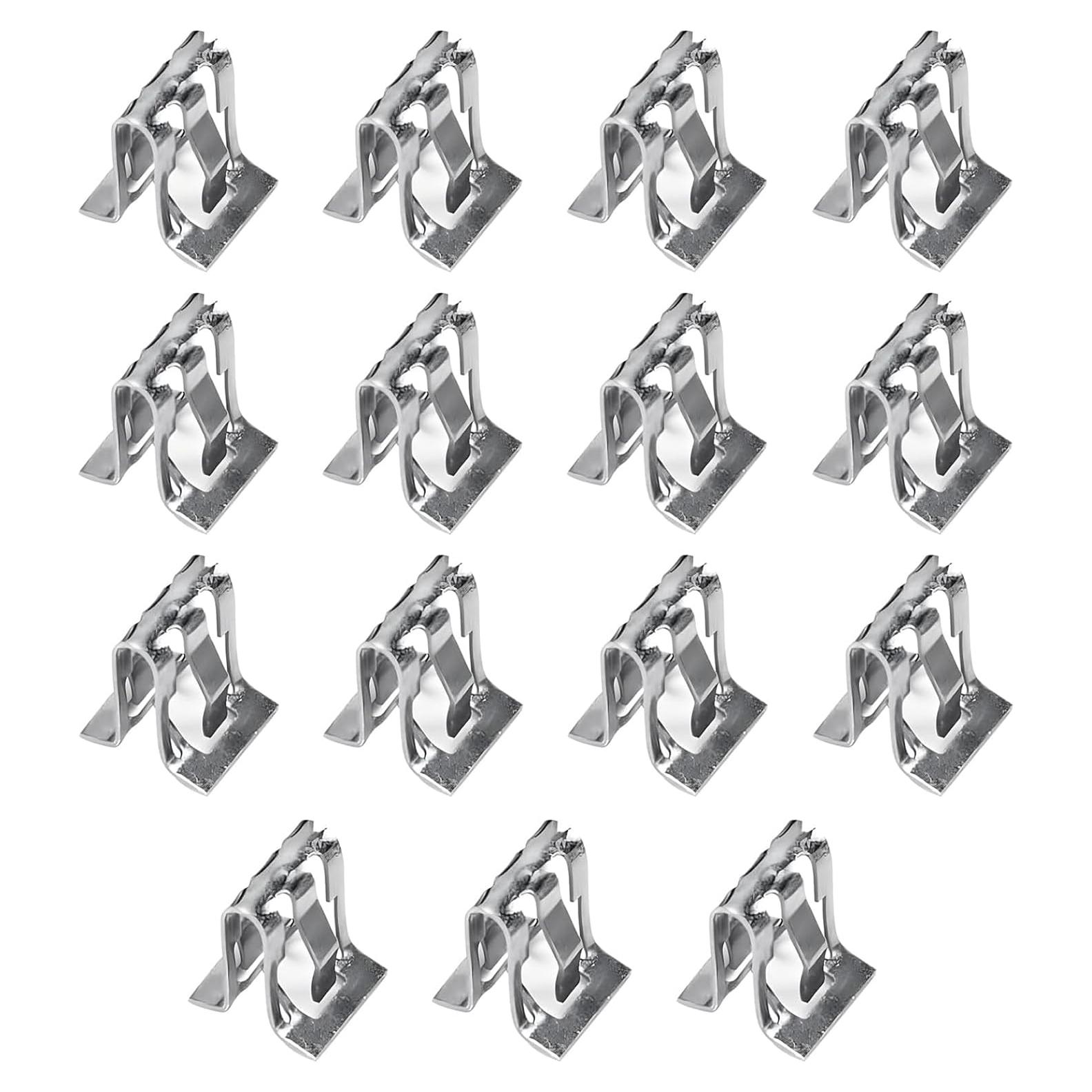 Clips de Panel Interior Automotriz Downhill 15 PCS Metal Plata