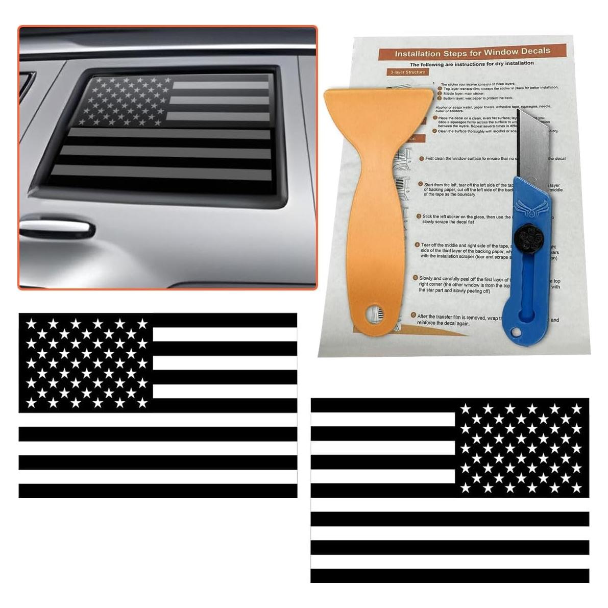 Calcomanías de Ventana Lateral Americana LHDOS 73.66x40.64cm