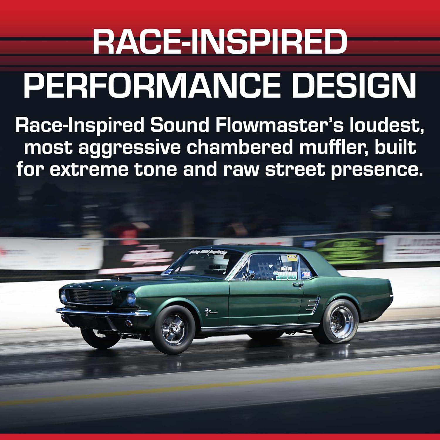 Silenciador Flowmaster Super 10 - 3" Entrada y Salida Central - Acero Inoxidable