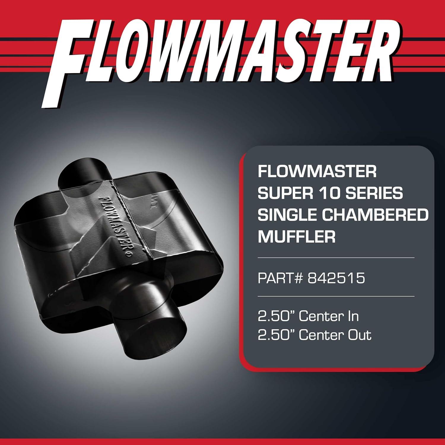 Silenciador Flowmaster Super 10 2.5" Acero Inoxidable 409