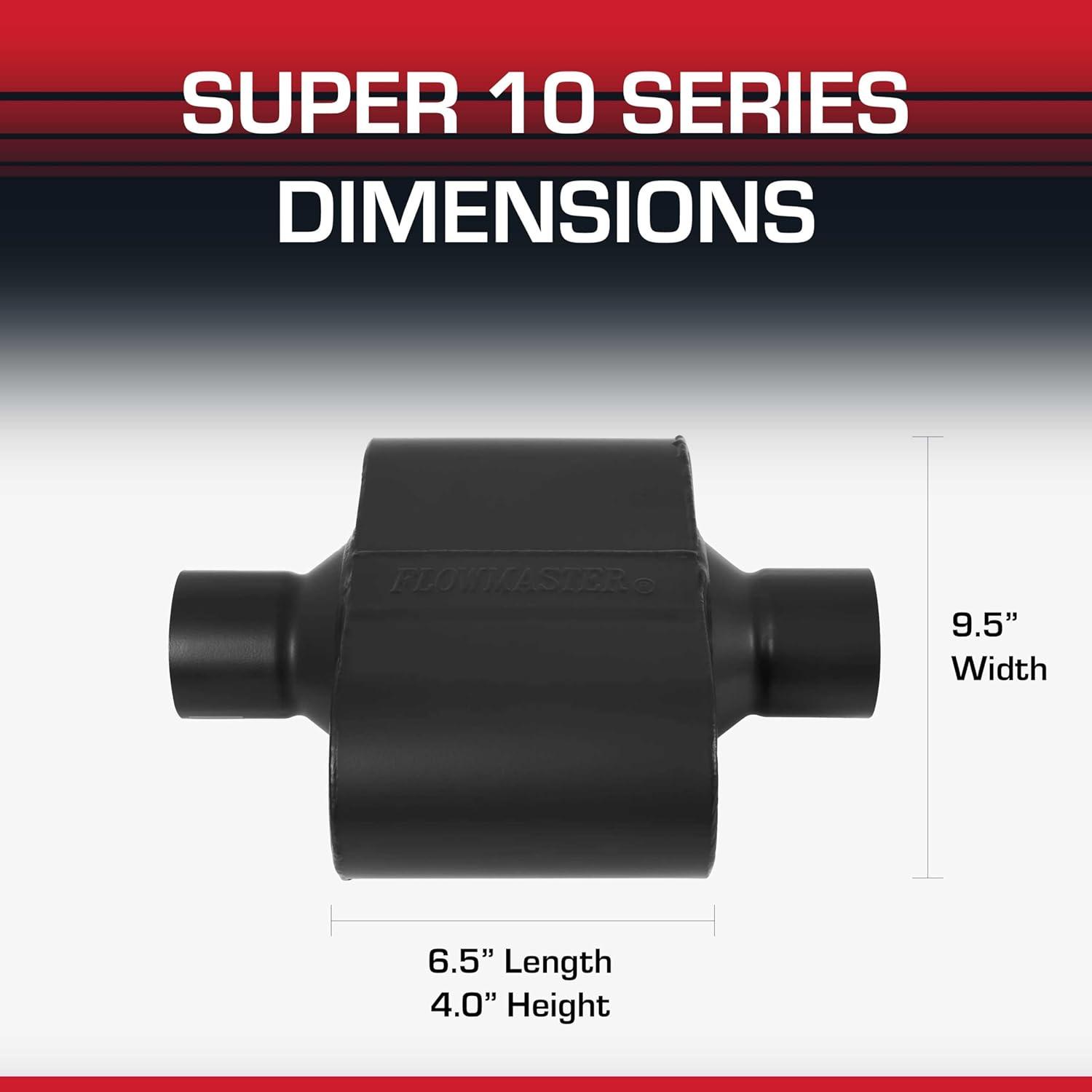 Silenciador Flowmaster Super 10 2.5" Acero Inoxidable 409