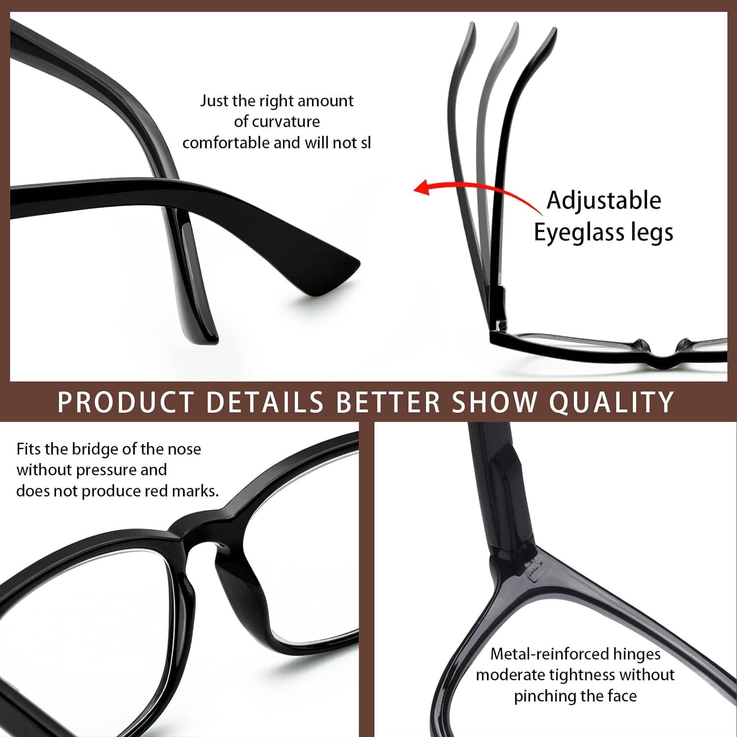 Paquete de 3 Gafas de Lectura Progresivas Anti Luz Azul