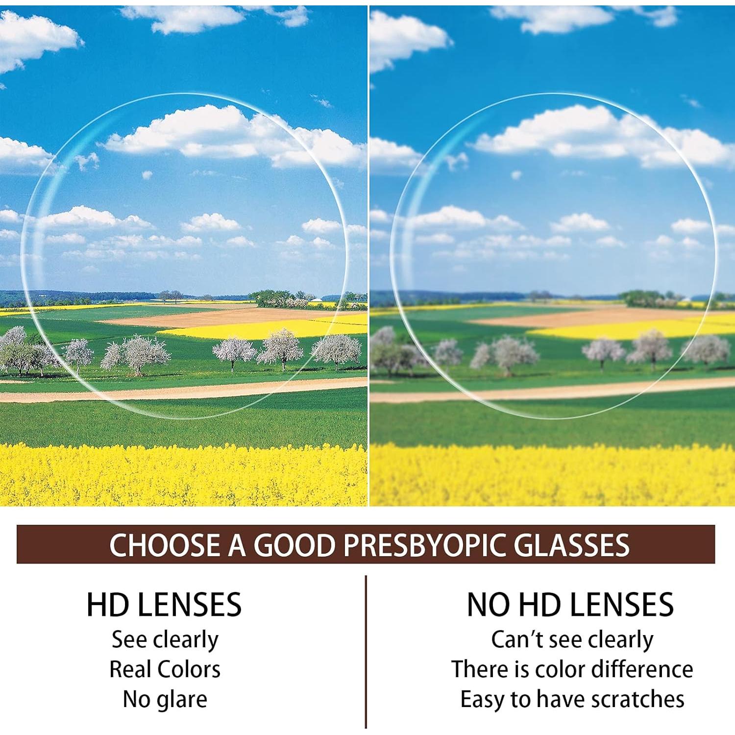 Paquete de 3 Gafas de Lectura Progresivas Anti Luz Azul 3.0