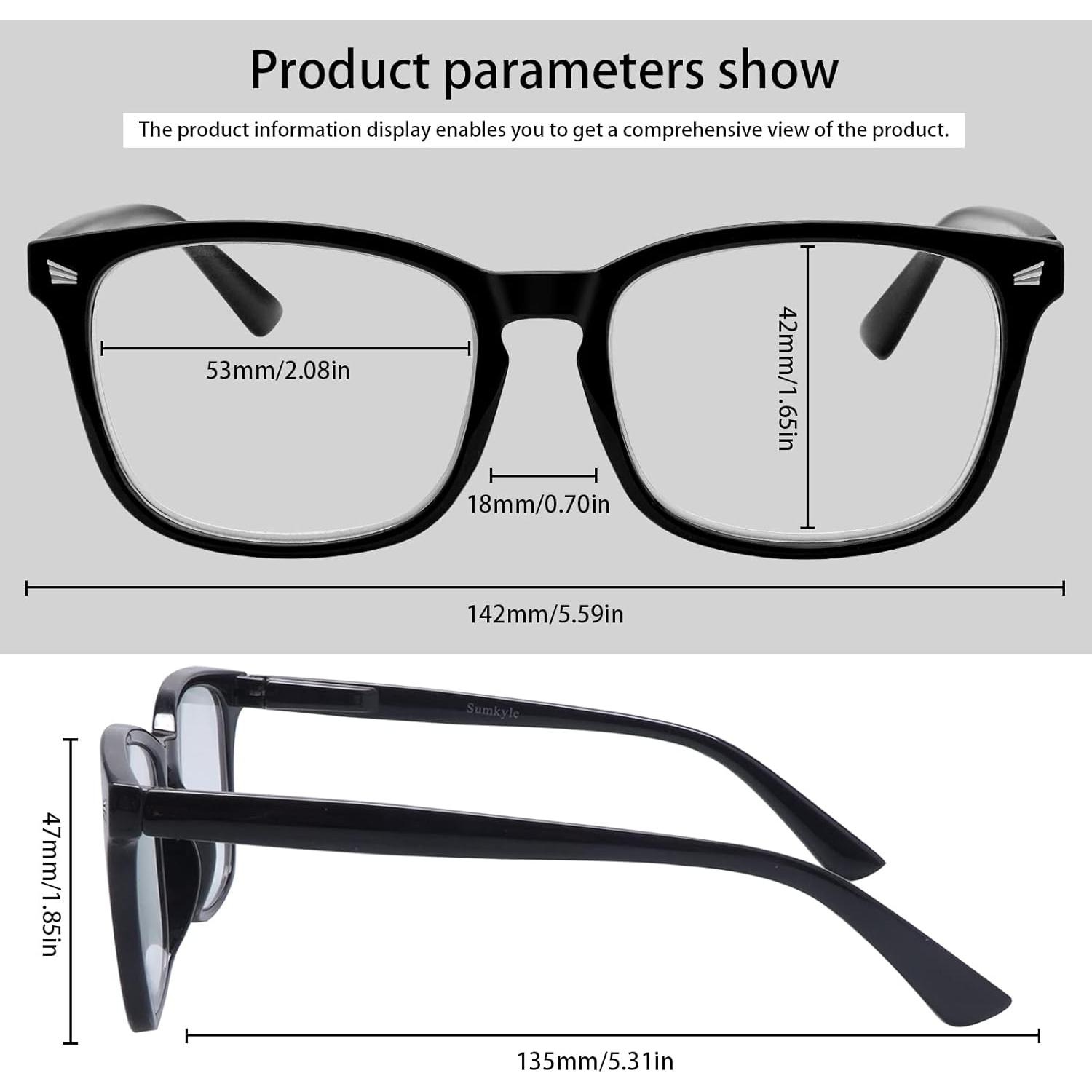Paquete de 3 Gafas de Lectura Multifocales 2.0 Anti Luz Azul